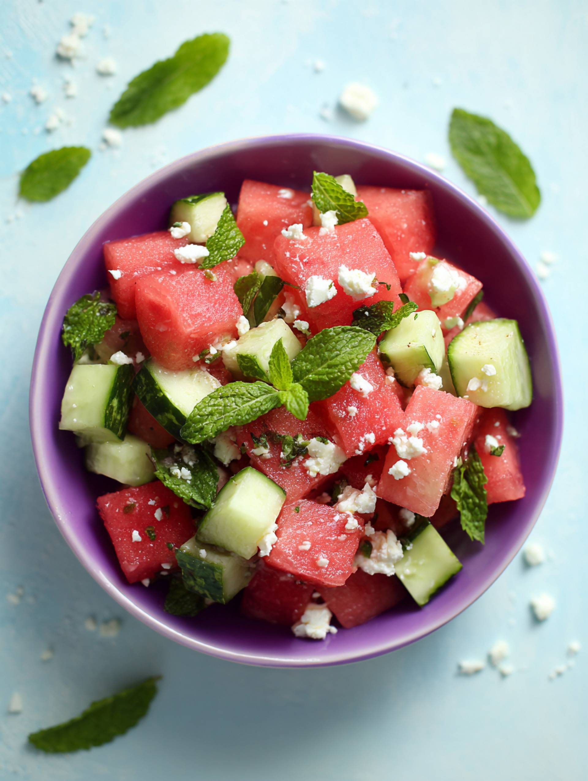 Watermelon Cucumber Salad
