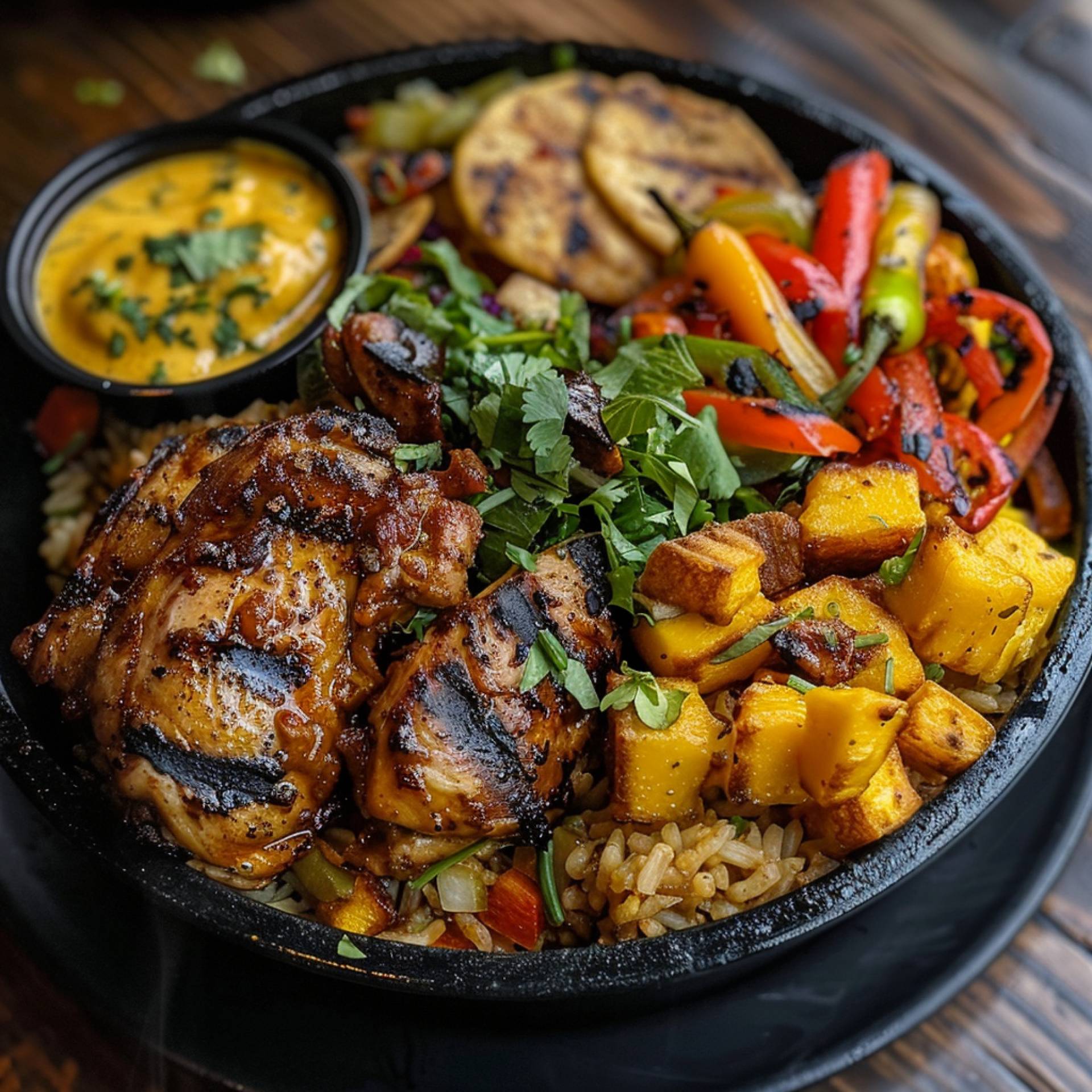 Cuban Chicken Burrito Bowl [Low Carb]