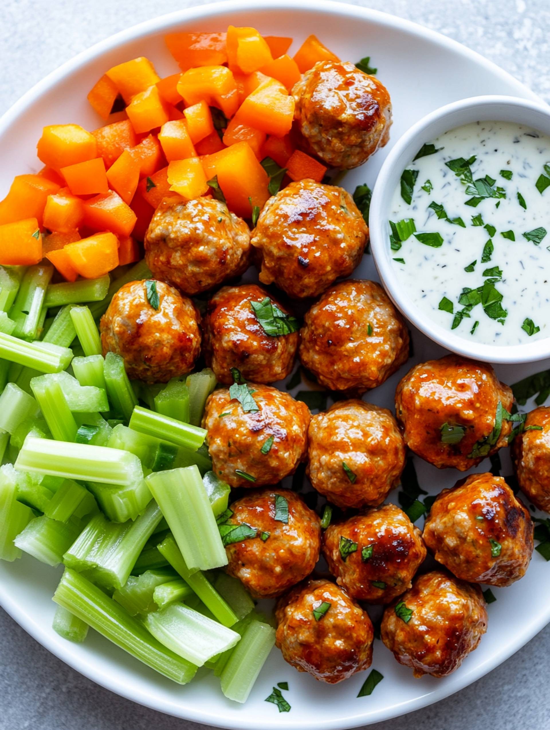 Buffalo Turkey Meatballs [Low Carb]