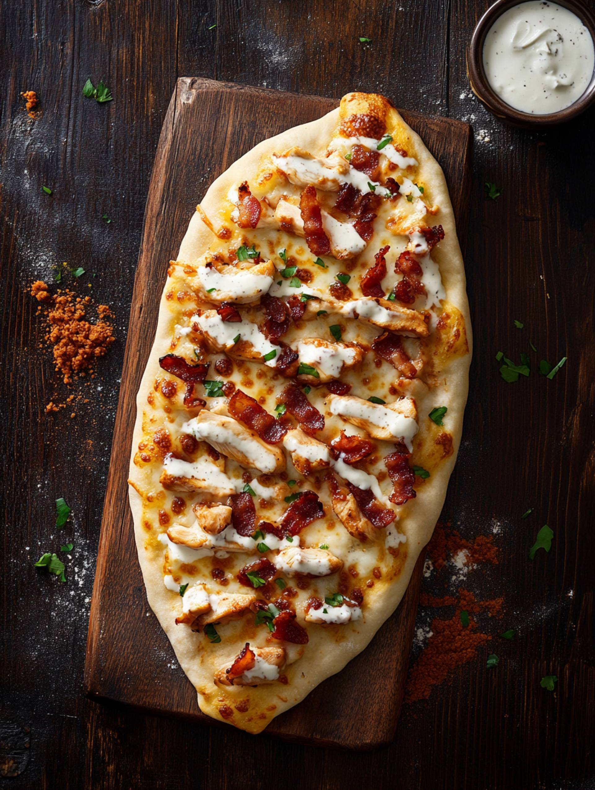 Chicken Bacon Ranch Pizza