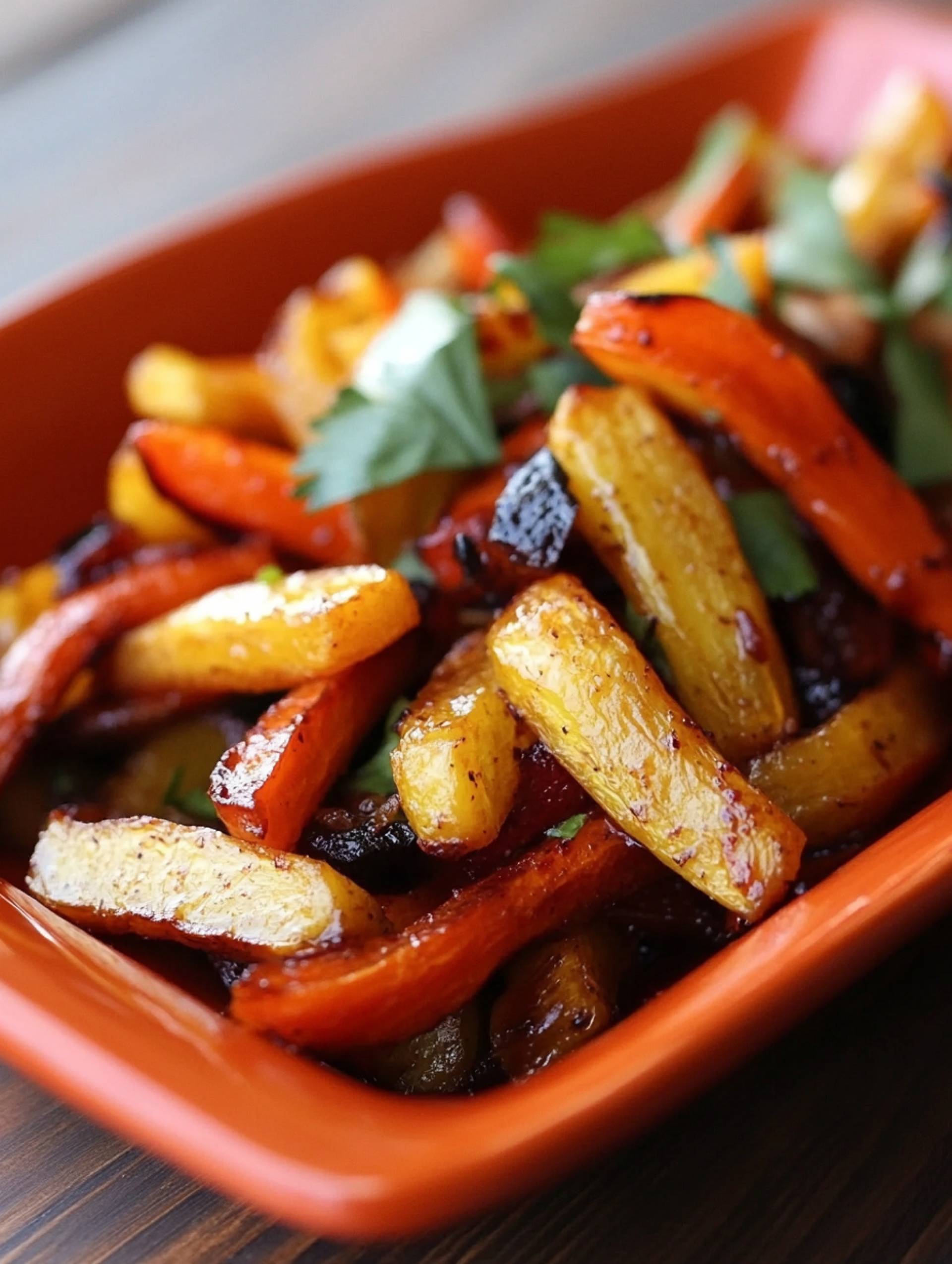 Glazed Harissa Roasted Carrots(GF)(DF)