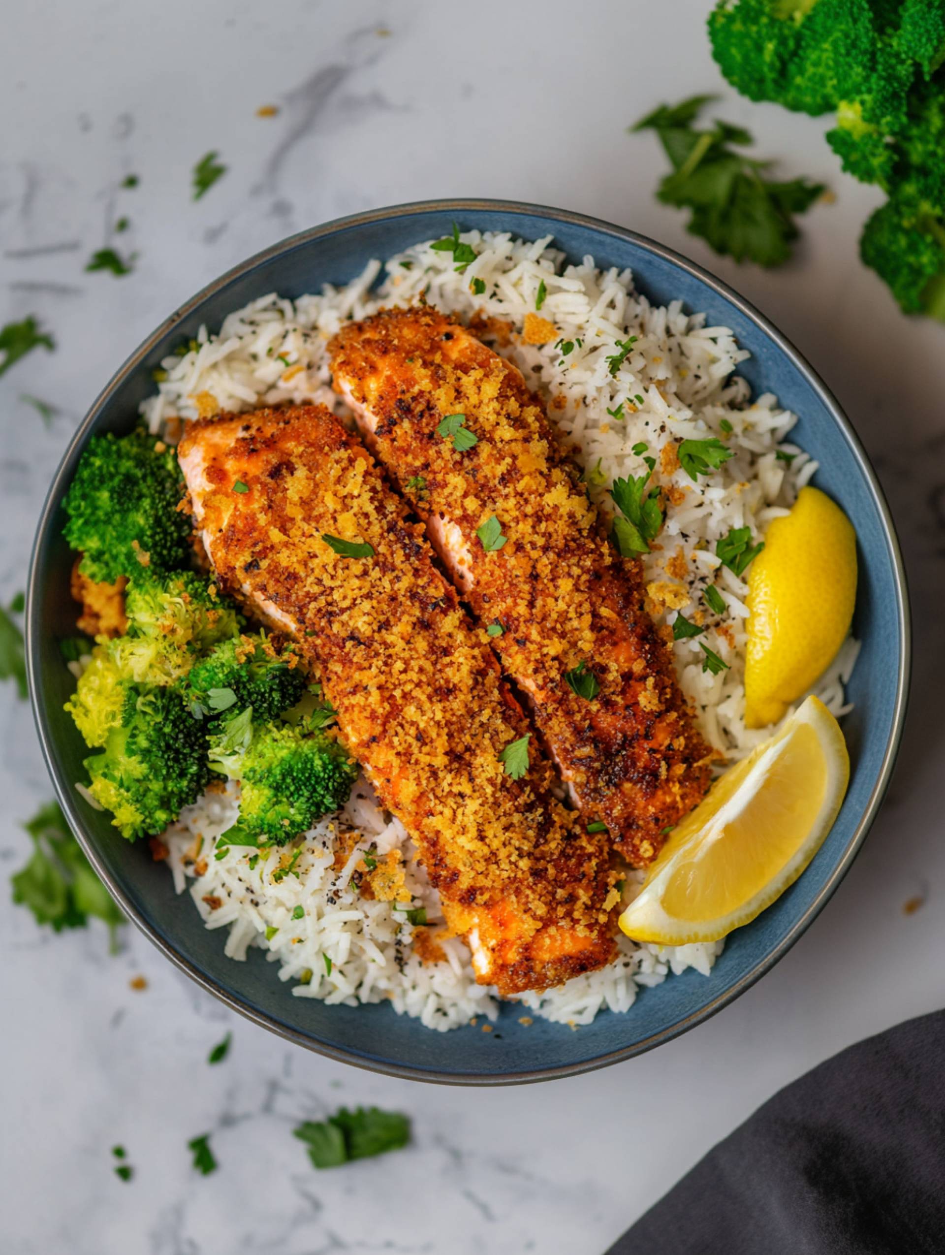 Garlic Parm Crusted Salmon