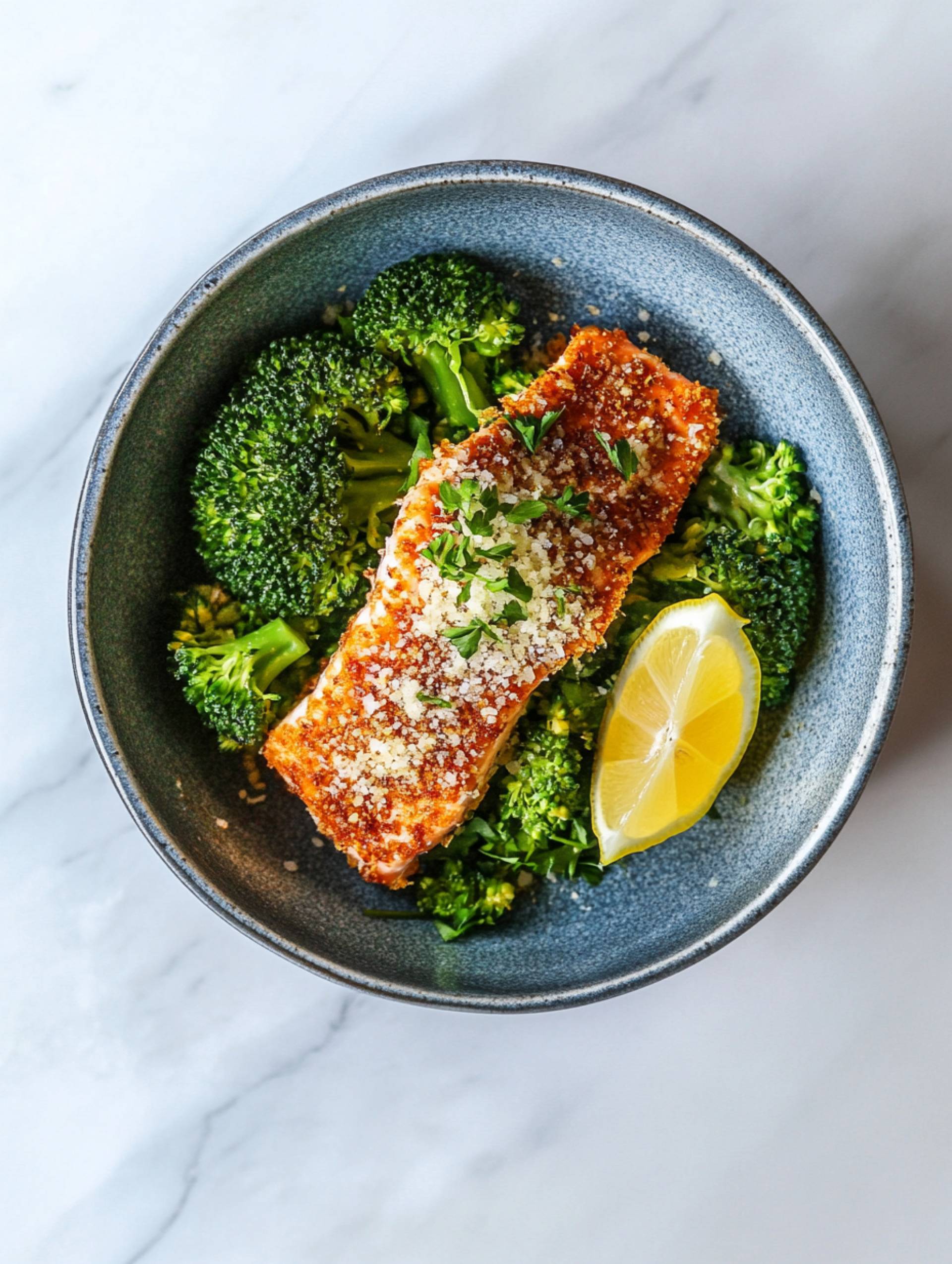 Garlic Parm Crusted Salmon [Low Carb]