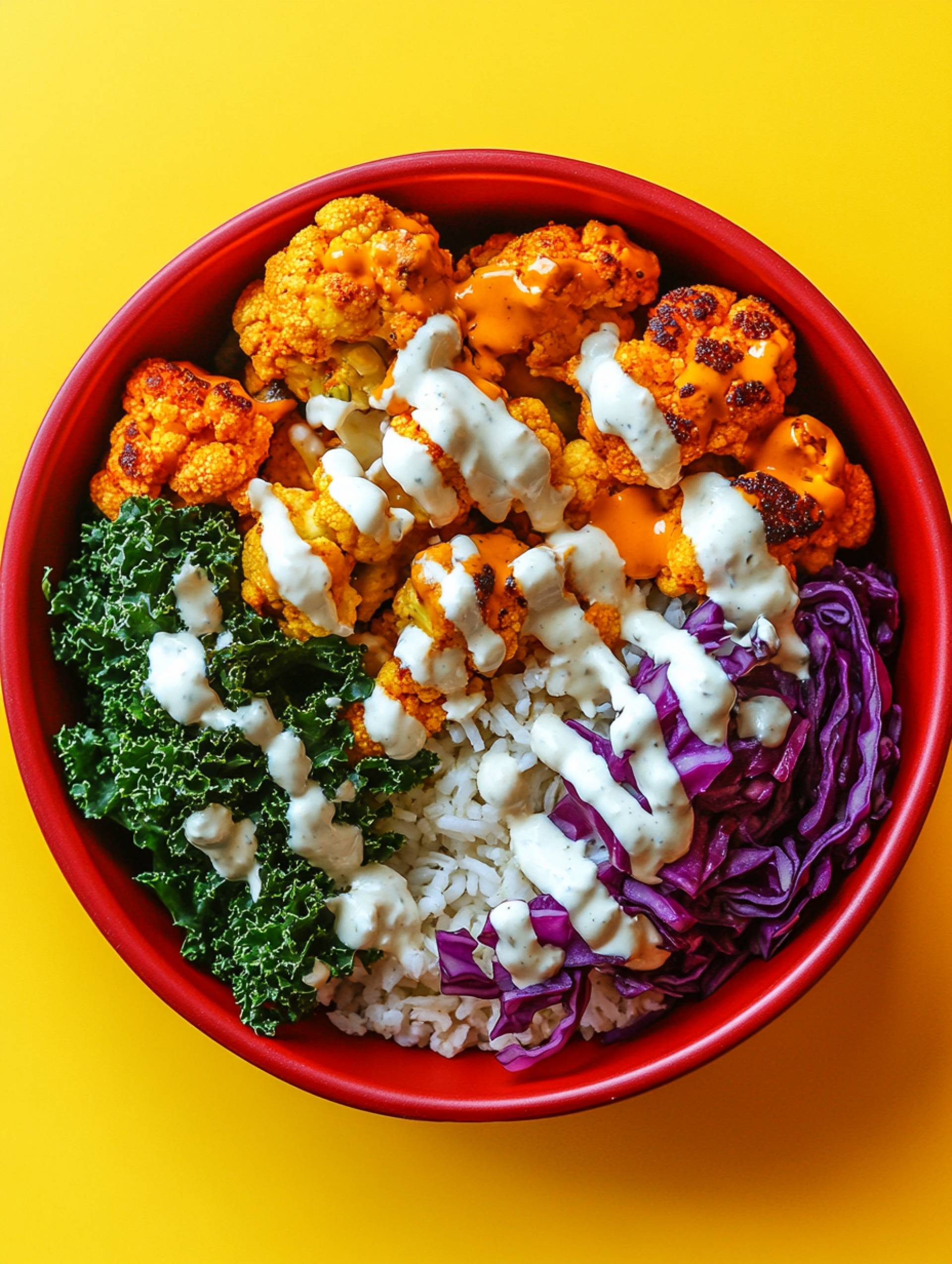 Roasted Buffalo Cauliflower Bowl