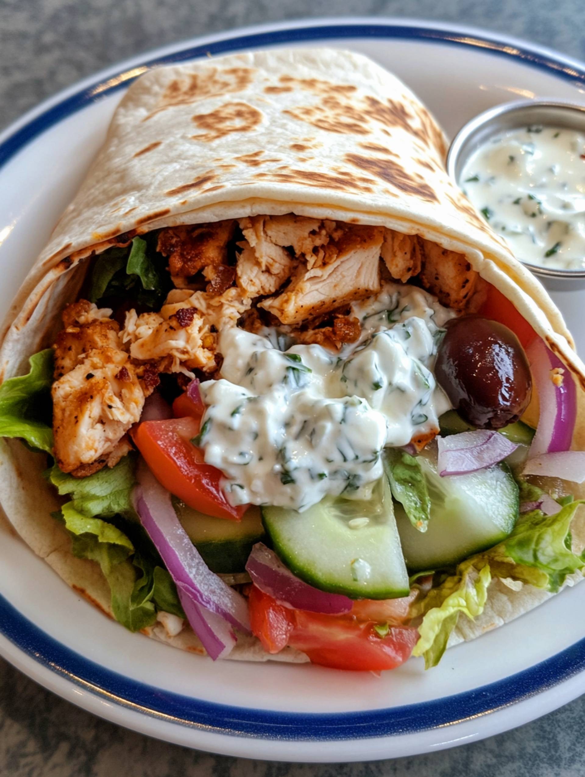 Mediterranean Chicken Wrap