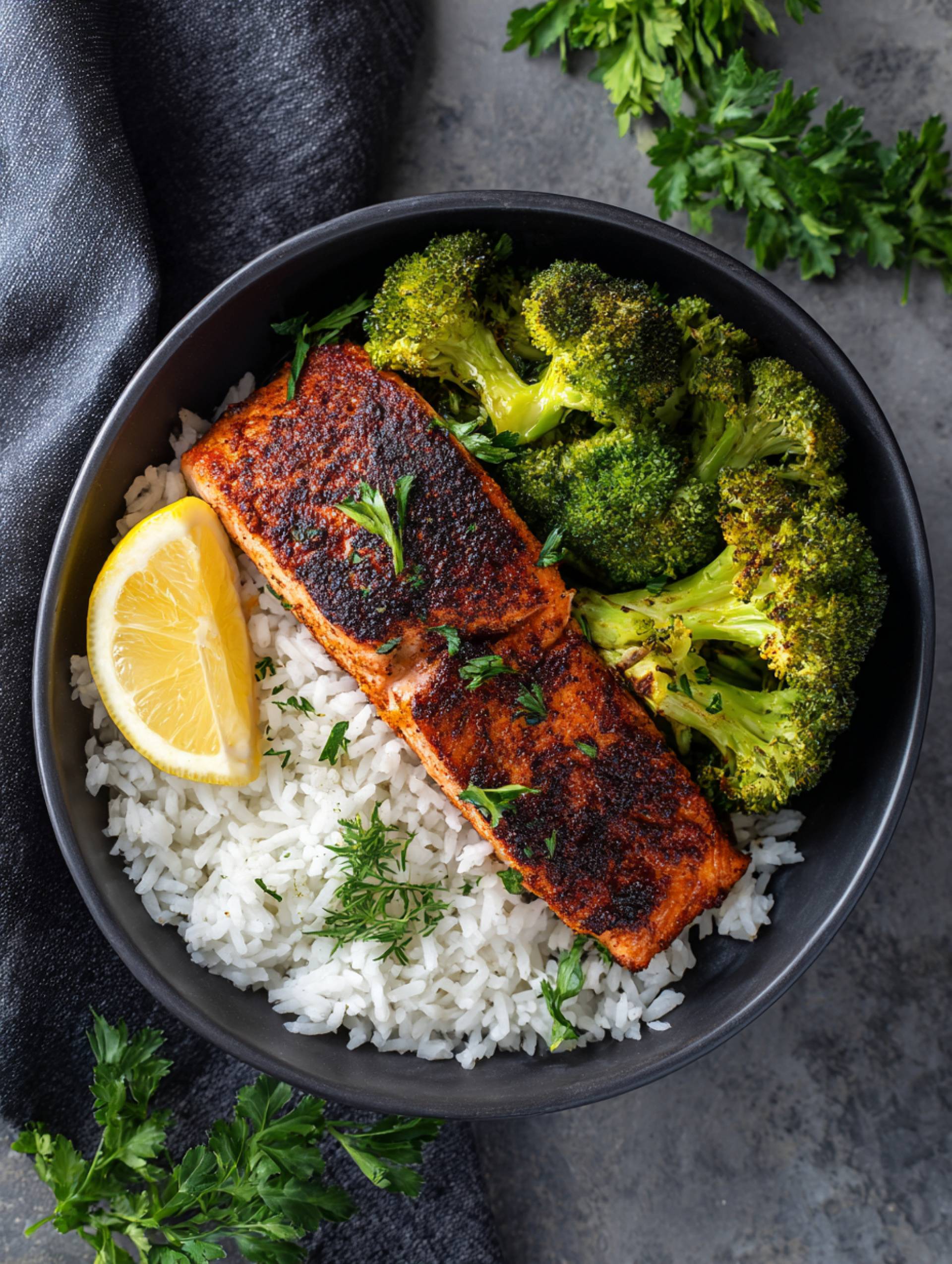 Salmon & White Rice
