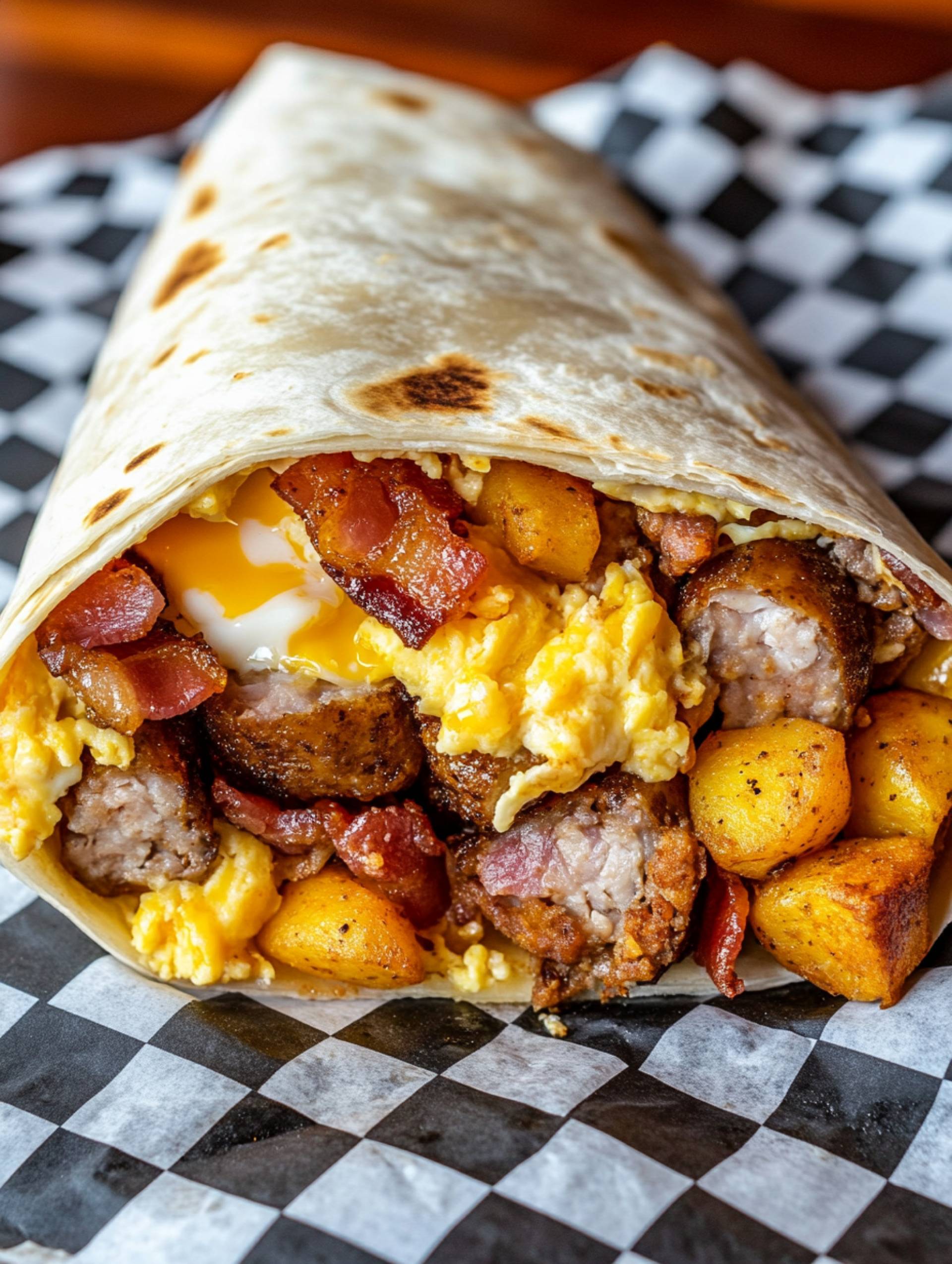 Meatlovers Breakfast Burrito