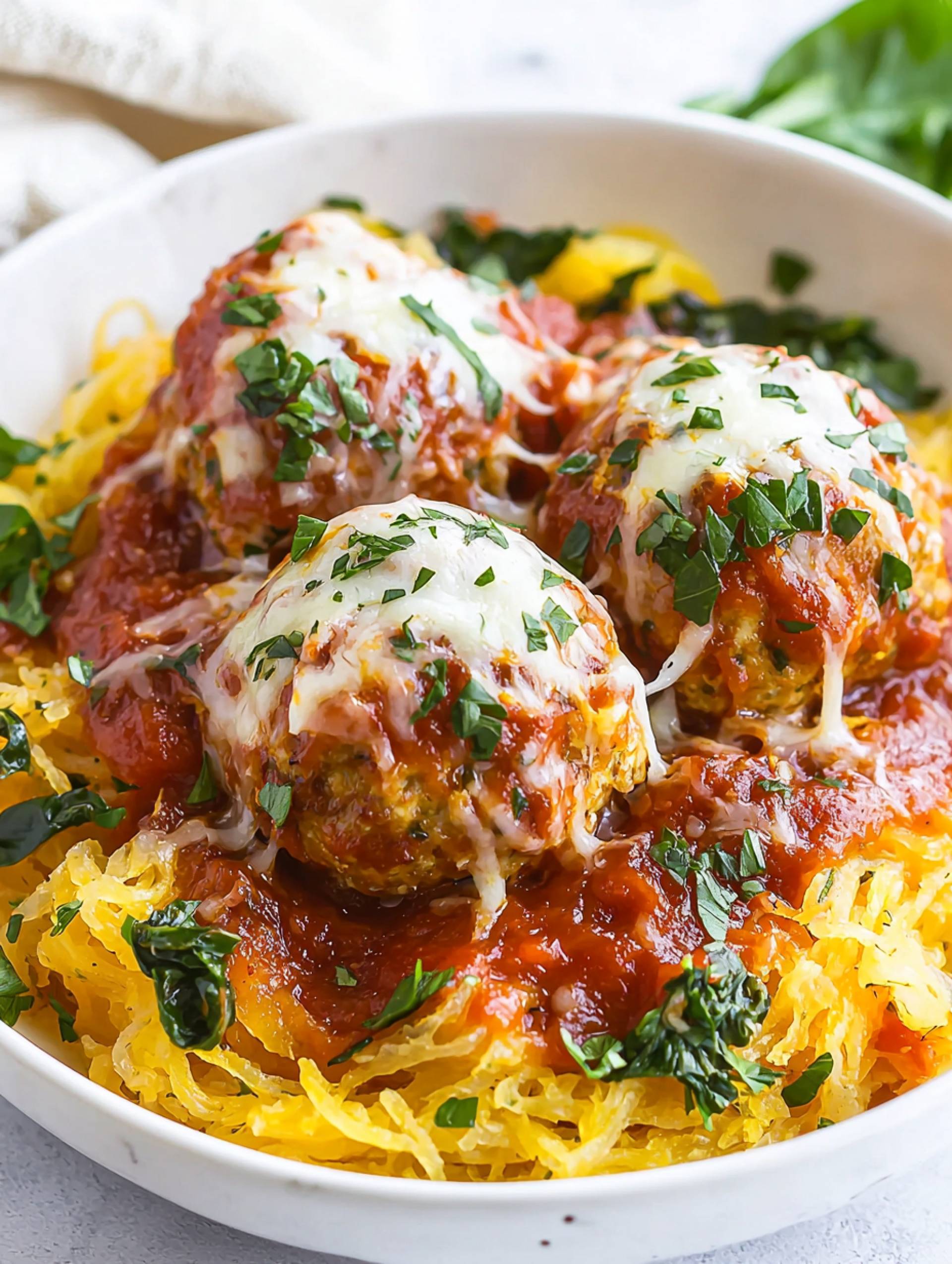 Chicken Parmesan Meatballs [Low Carb]