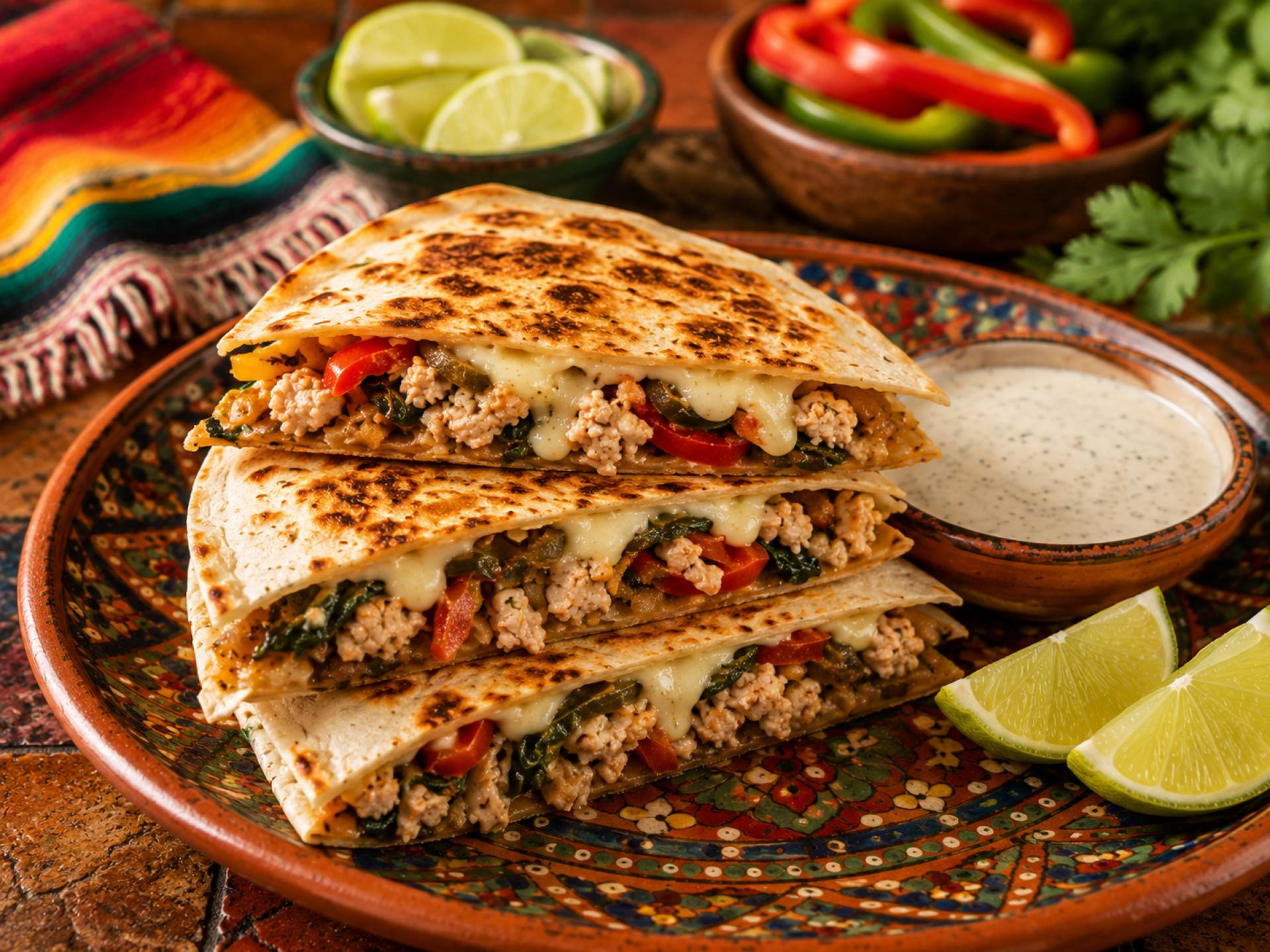 Chicken Cheesesteak Quesadilla