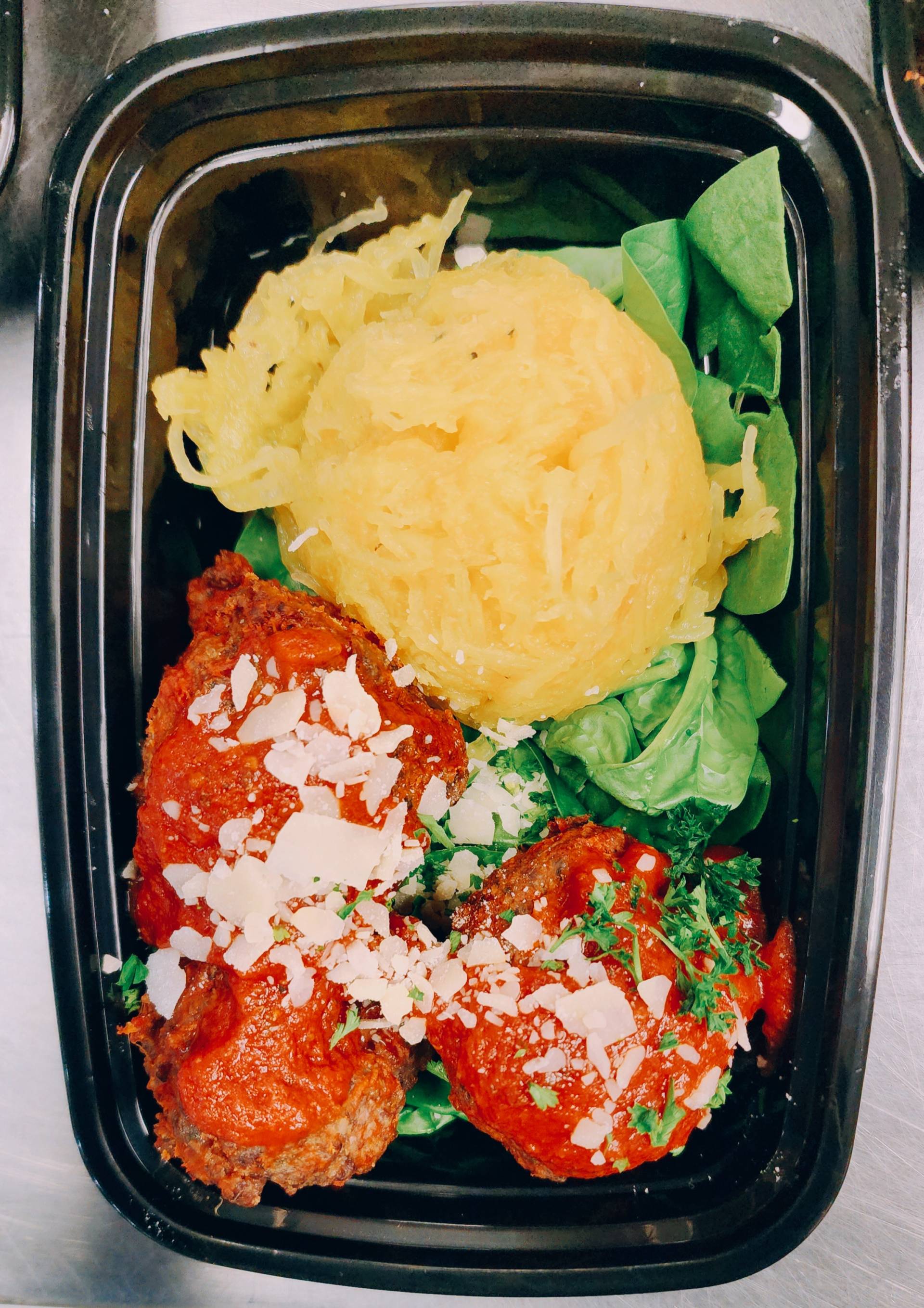 Spaghetti Squash & Turkey Meatballs