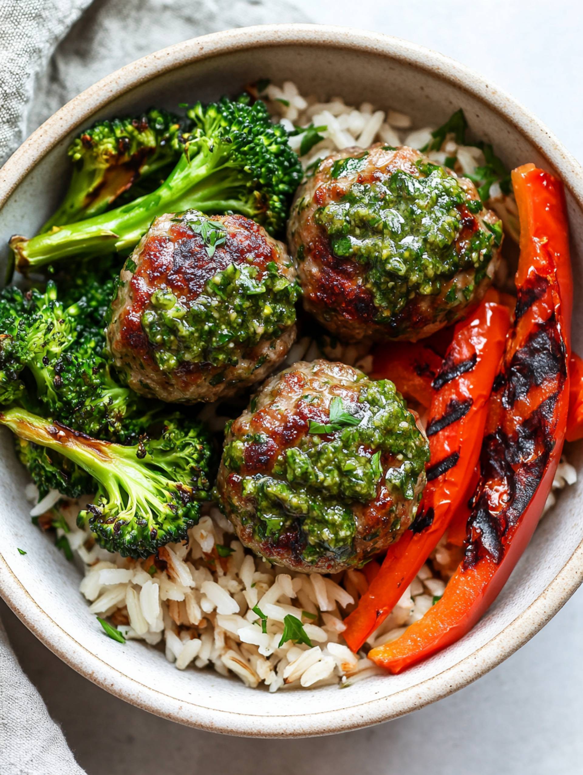 Chimichurri Beef Meatballs