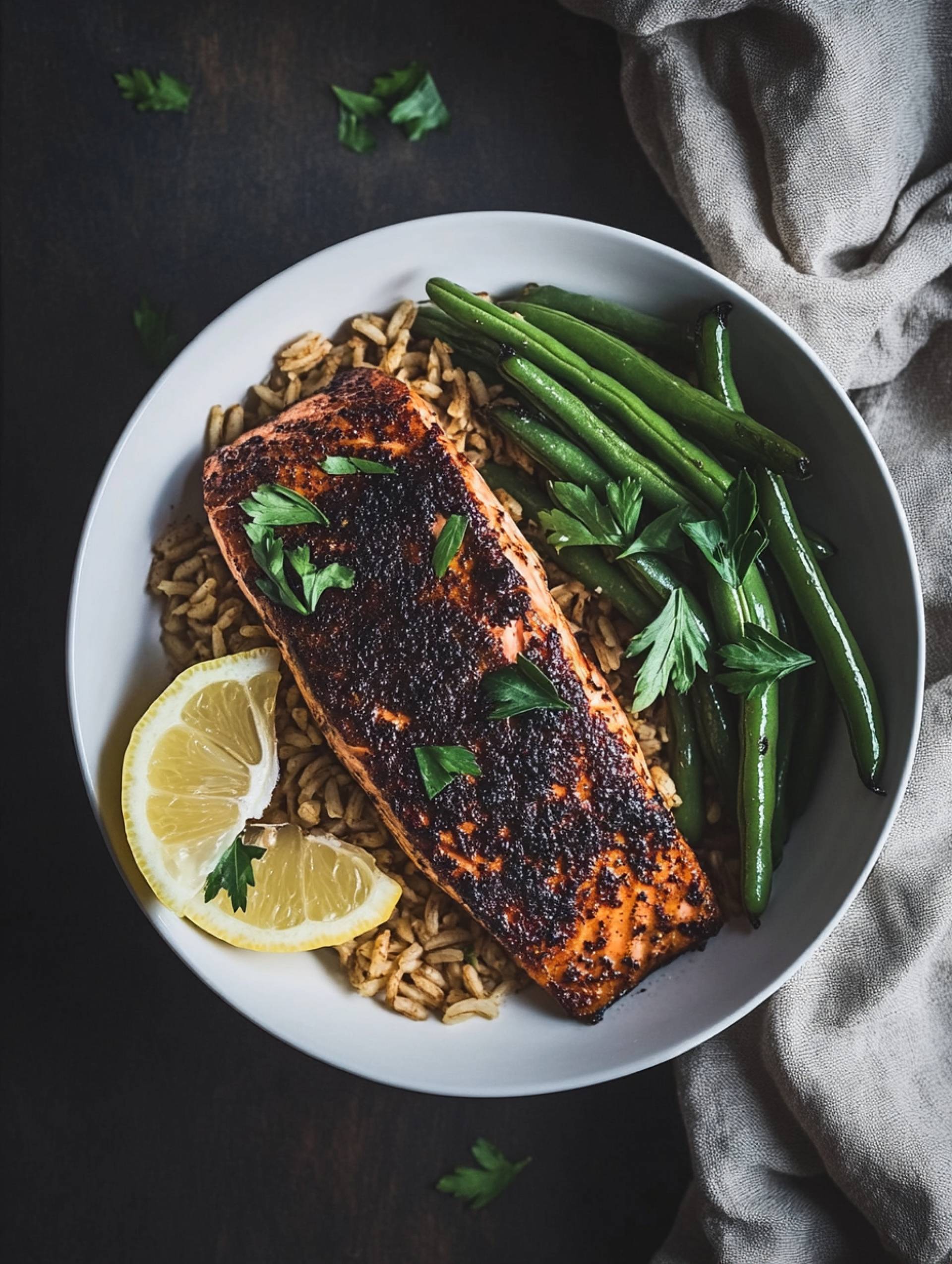 Blackened Salmon [Brown Rice]