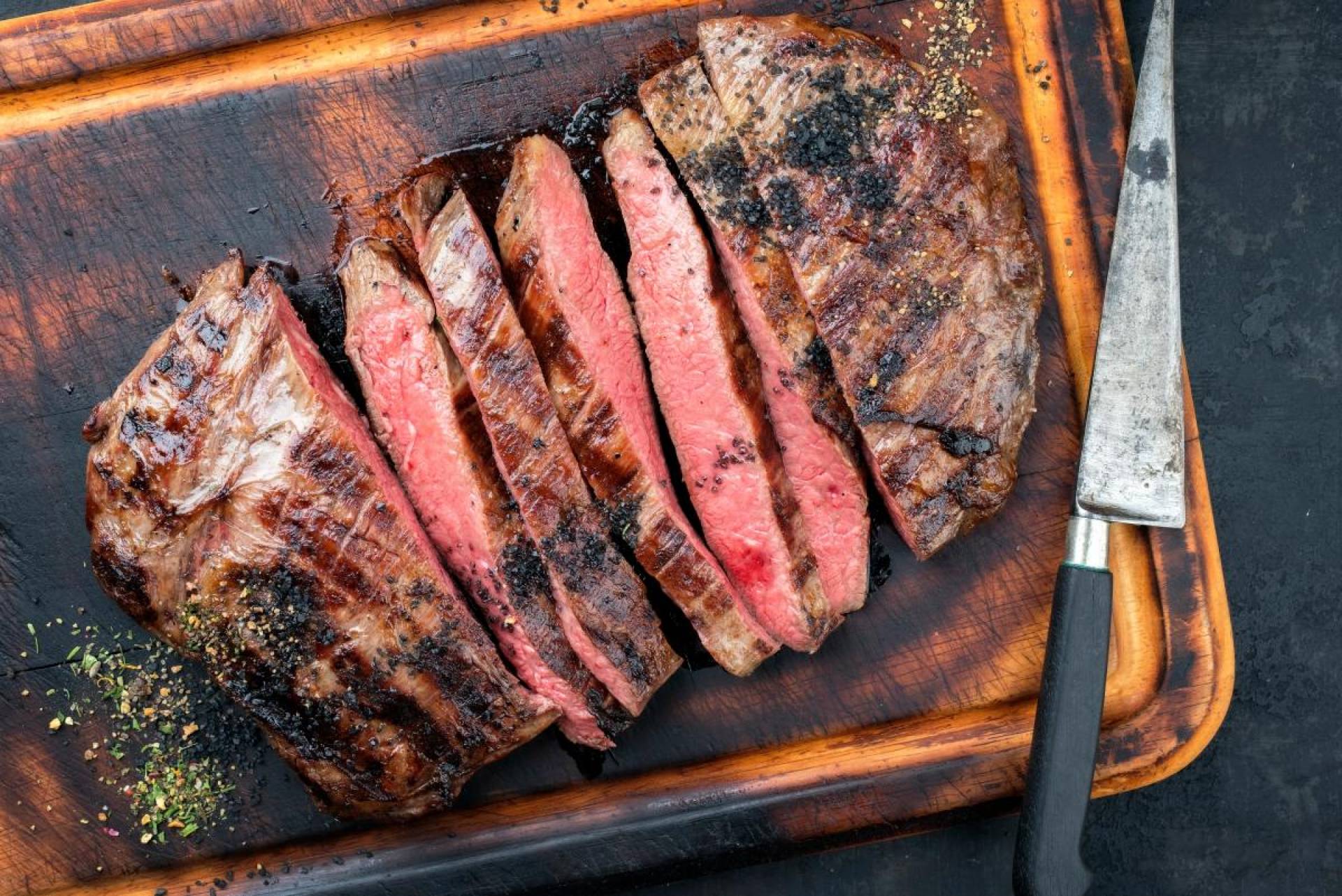 Grilled Flank Steak [Roasted Sweet Potatoes]