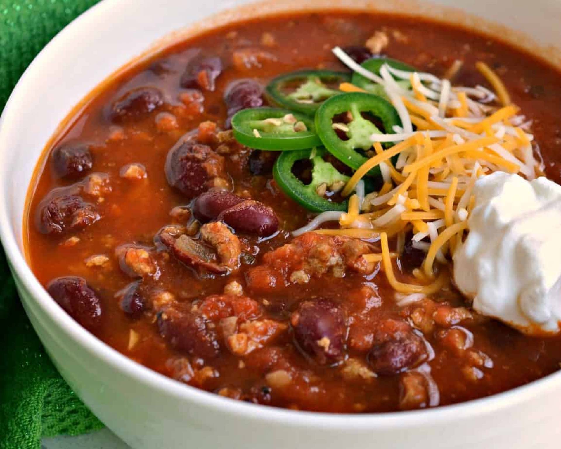 Ground Turkey Chili Bowl