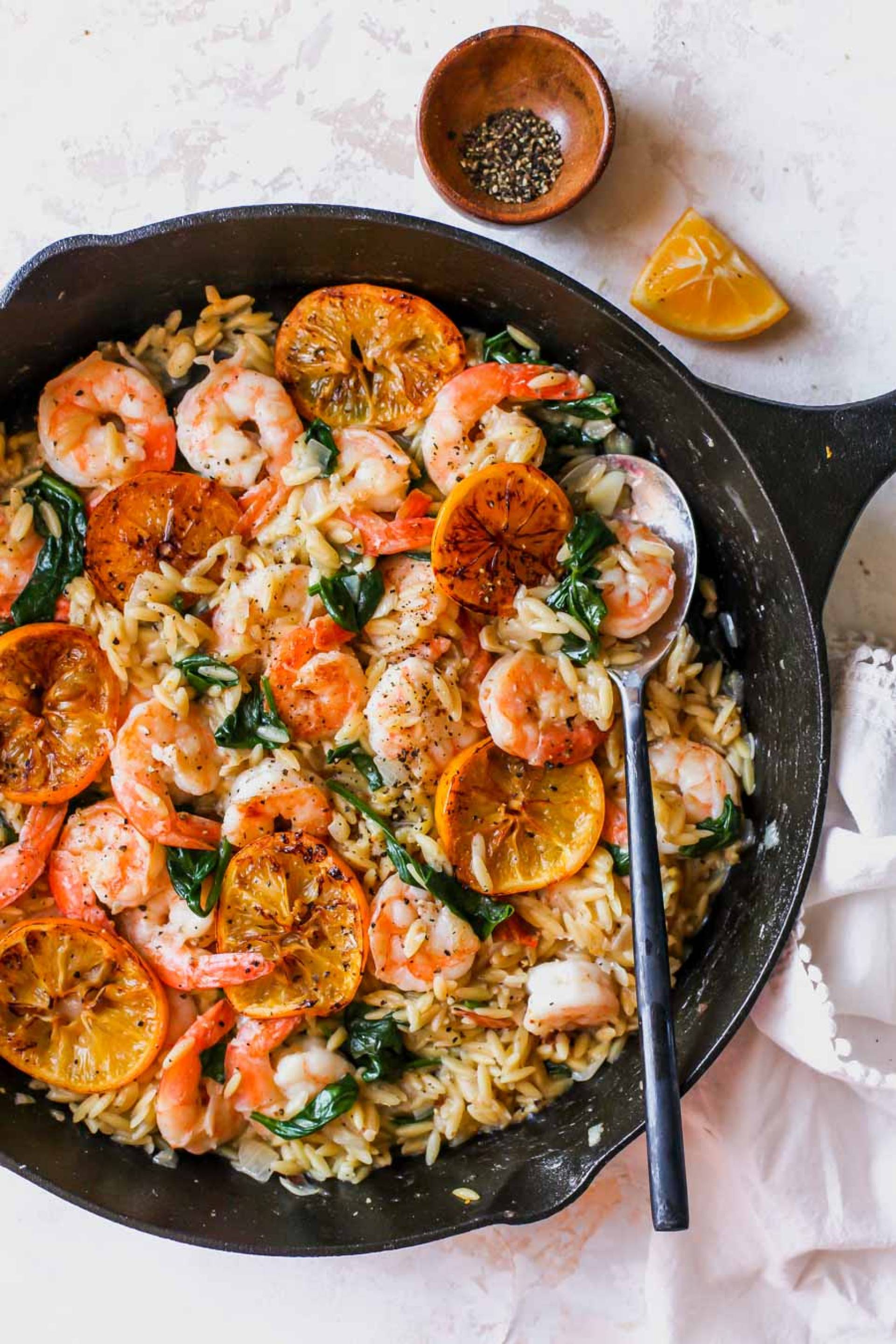 Moroccan Shrimp & Orzo Bowl