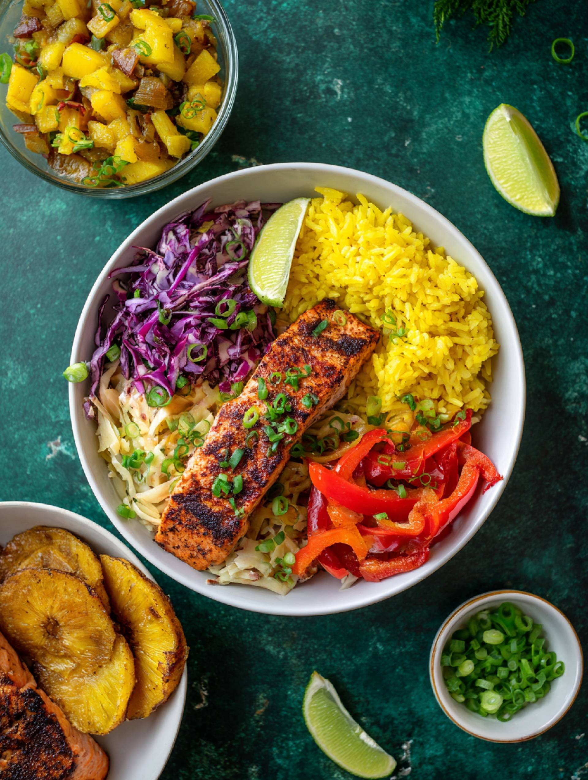 Jerk Salmon Bowl Jerk Salmon Bowl
