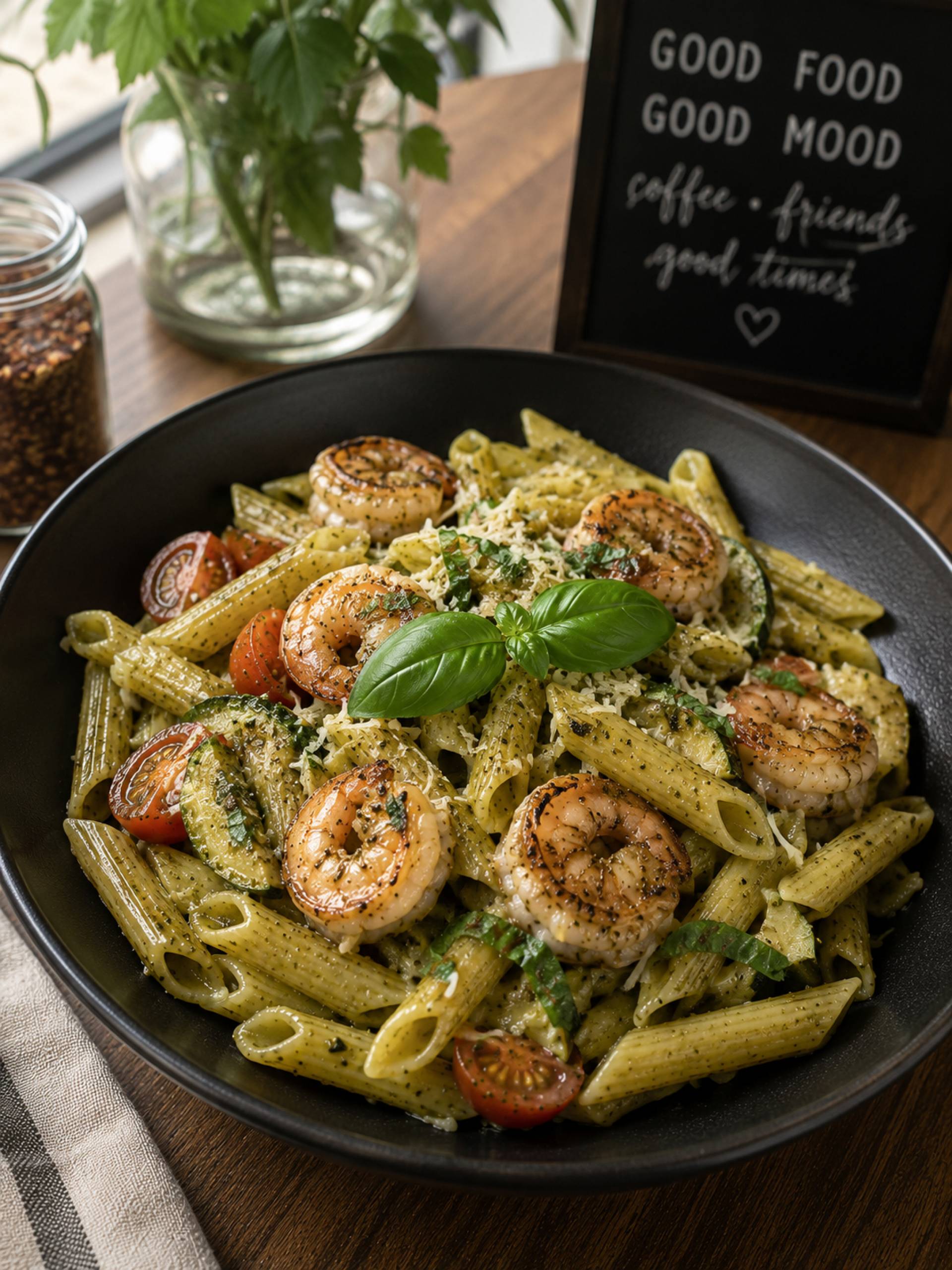 Pesto Shrimp Pasta