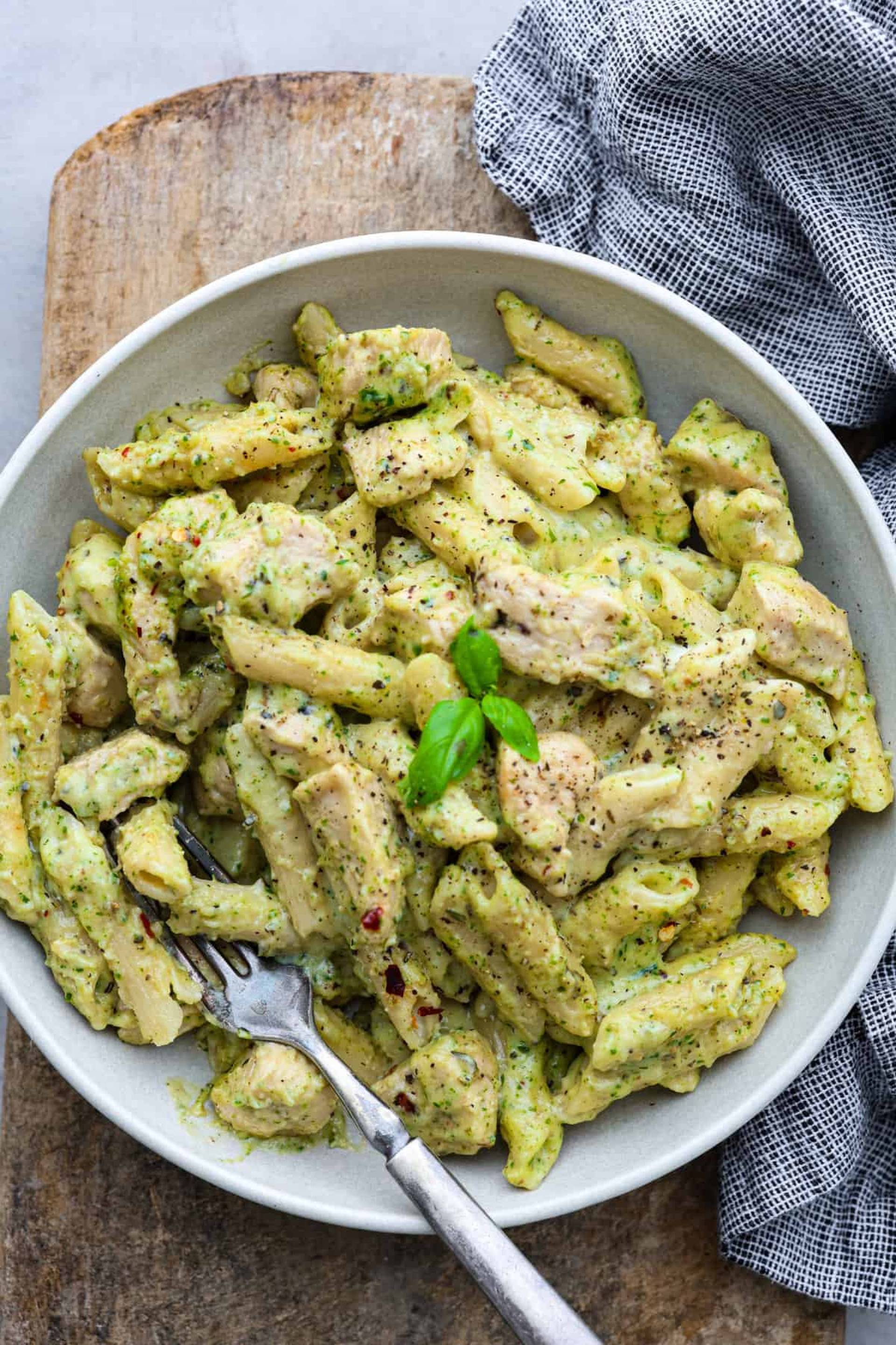 Chicken Pesto Pasta [Low Carb]