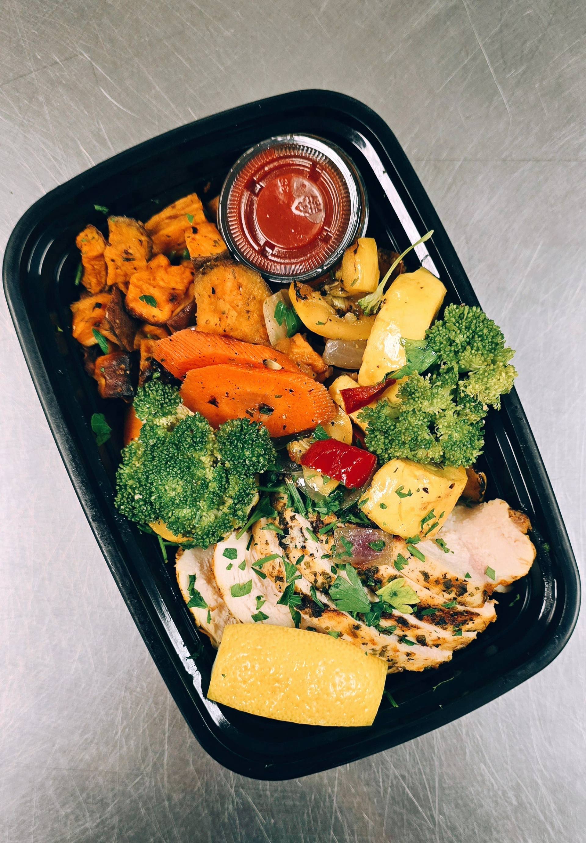 Grilled Chicken & Roasted Sweet Potatoes
