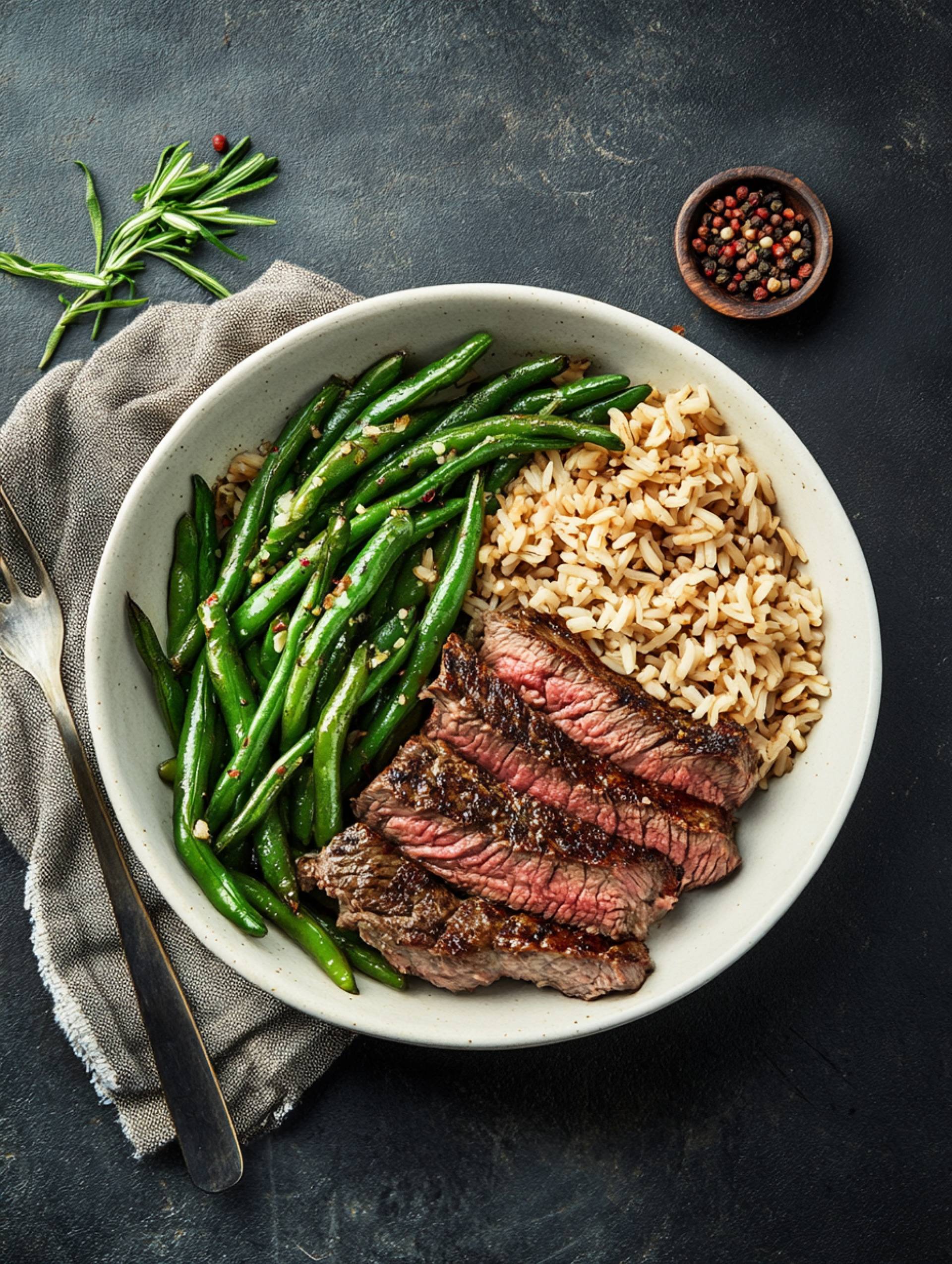 Grilled Steak & Brown Rice