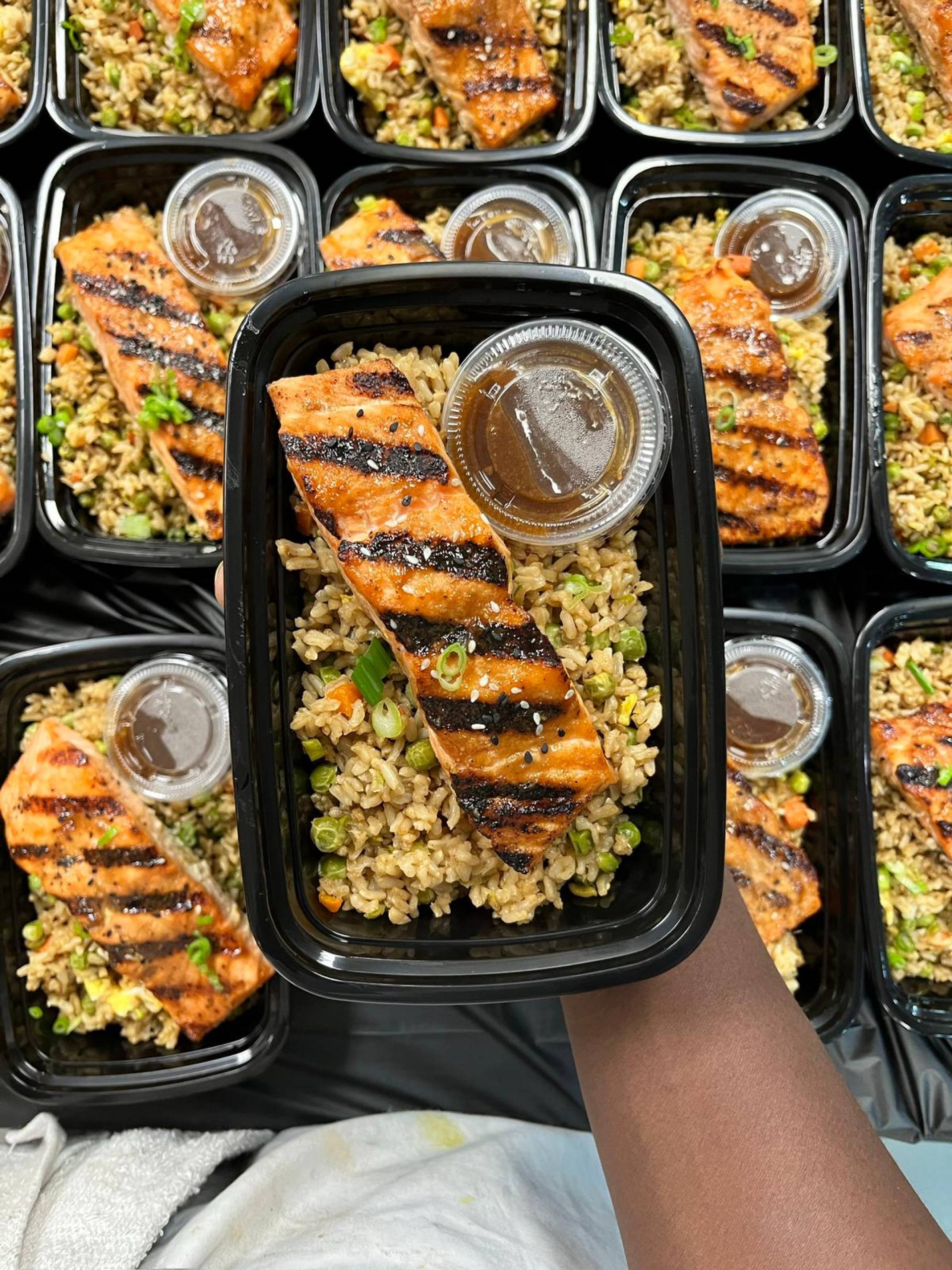 Teriyaki Salmon Fried Rice