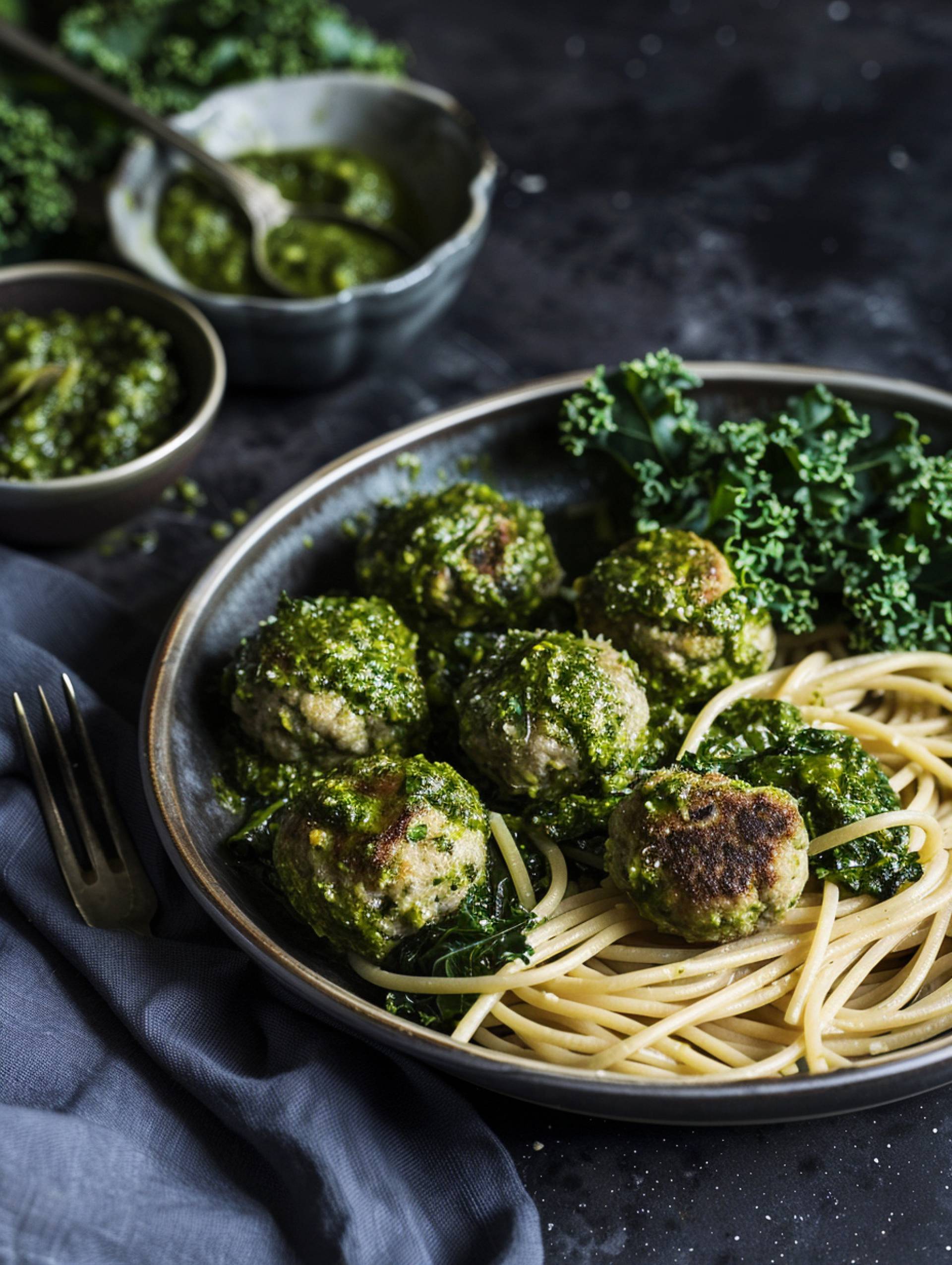 Pesto Turkey Meatballs