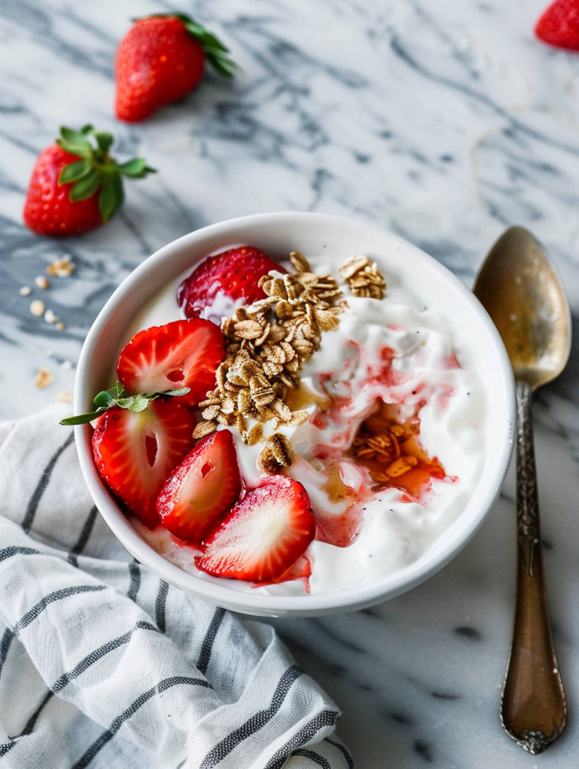 Strawberry Greek Yogurt Bowl