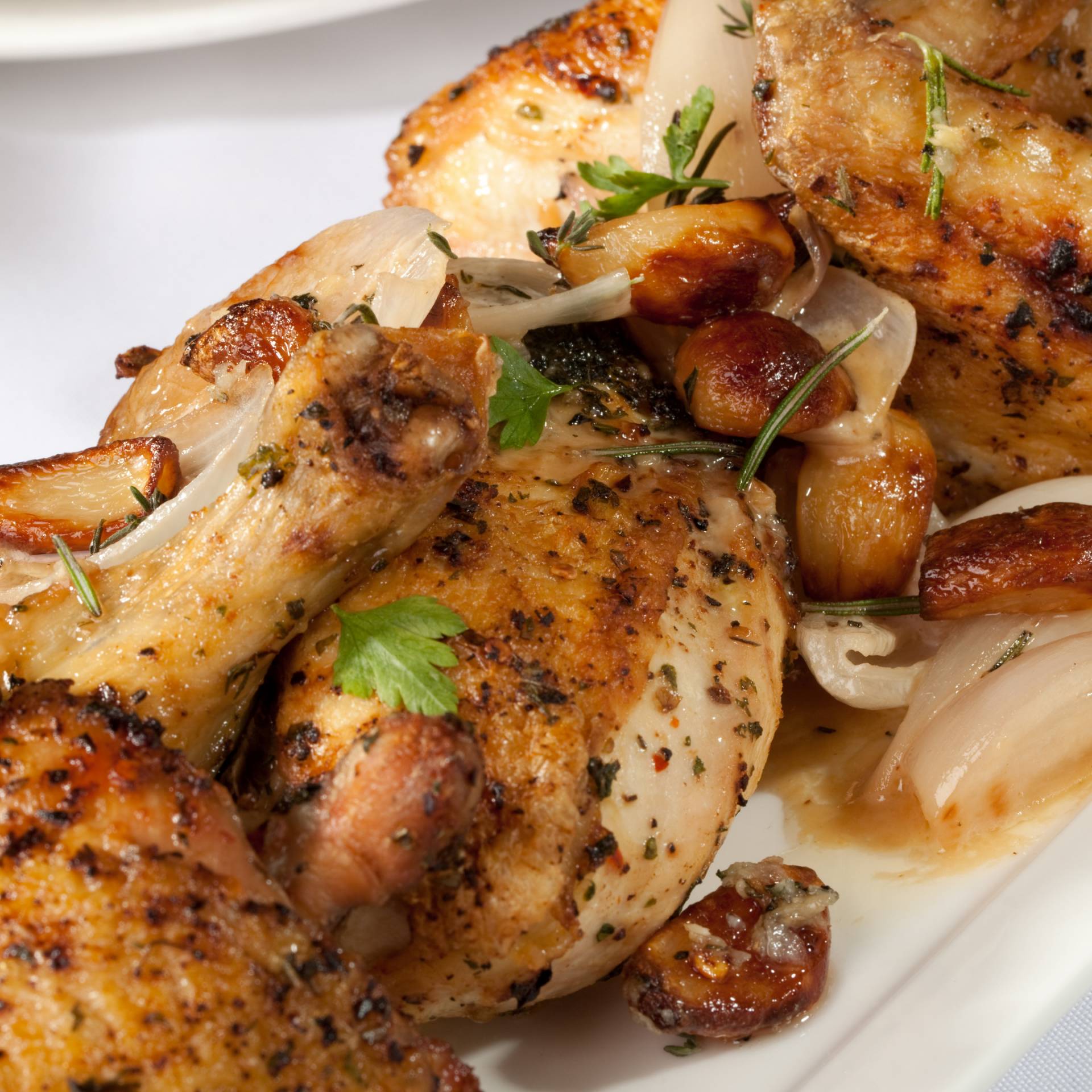 Garlic Herb Chicken [Sweet Potato Mash]