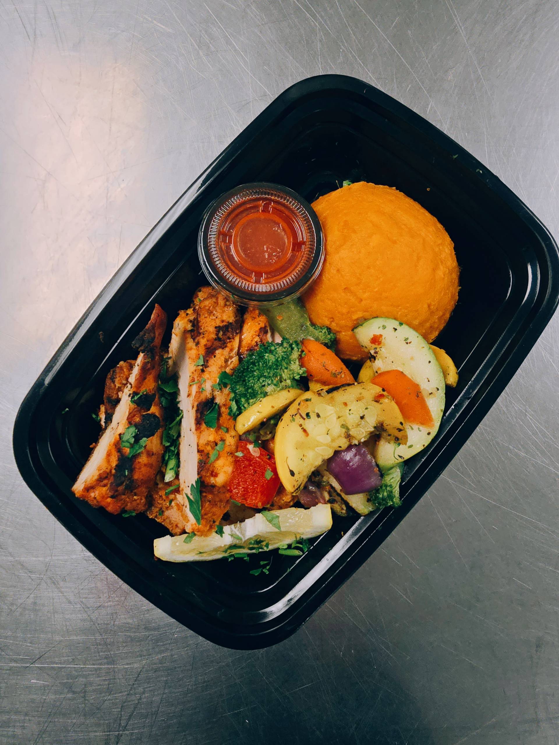 Grilled Chicken & Sweet Potato Mash