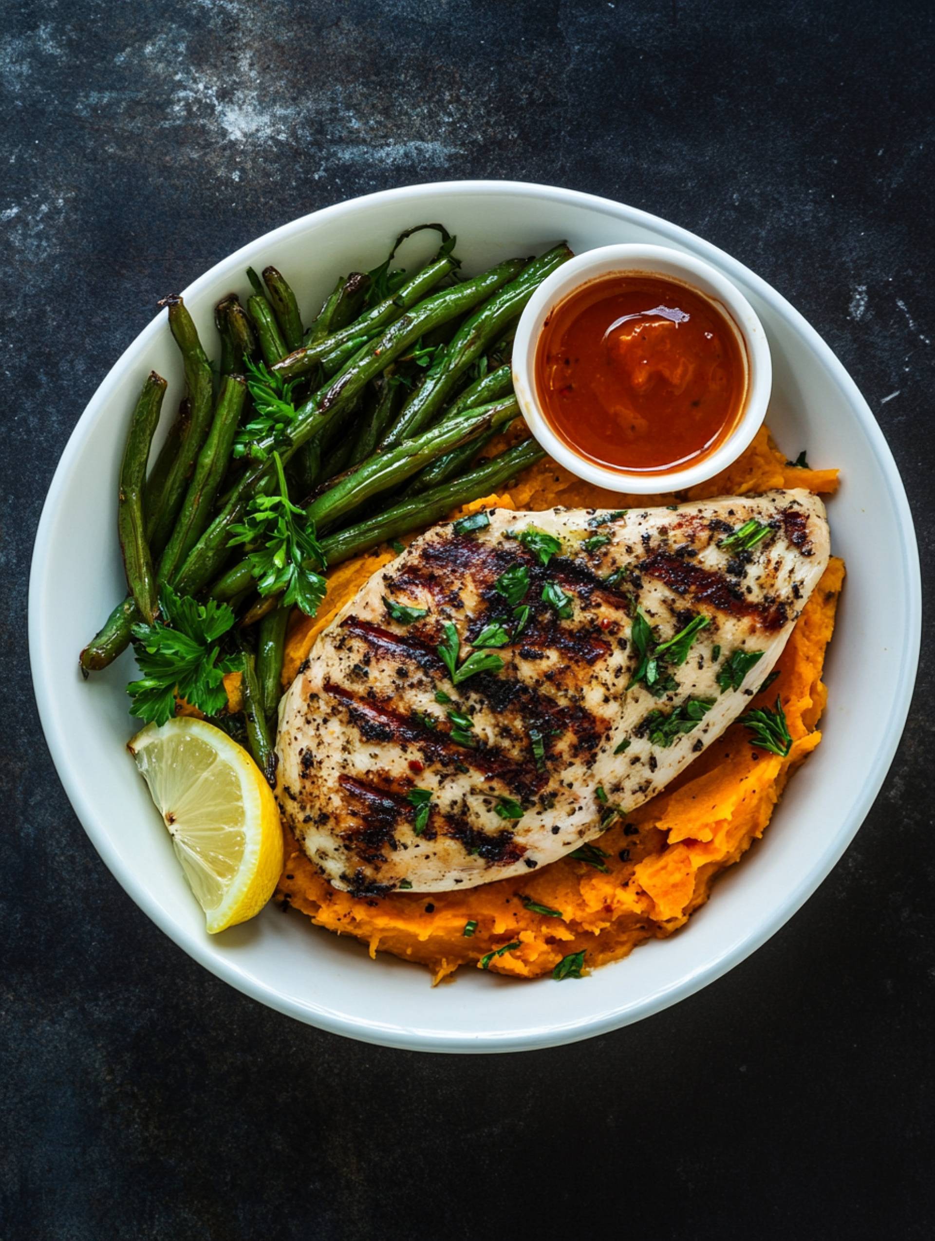 Grilled Chicken & Sweet Potato Mash