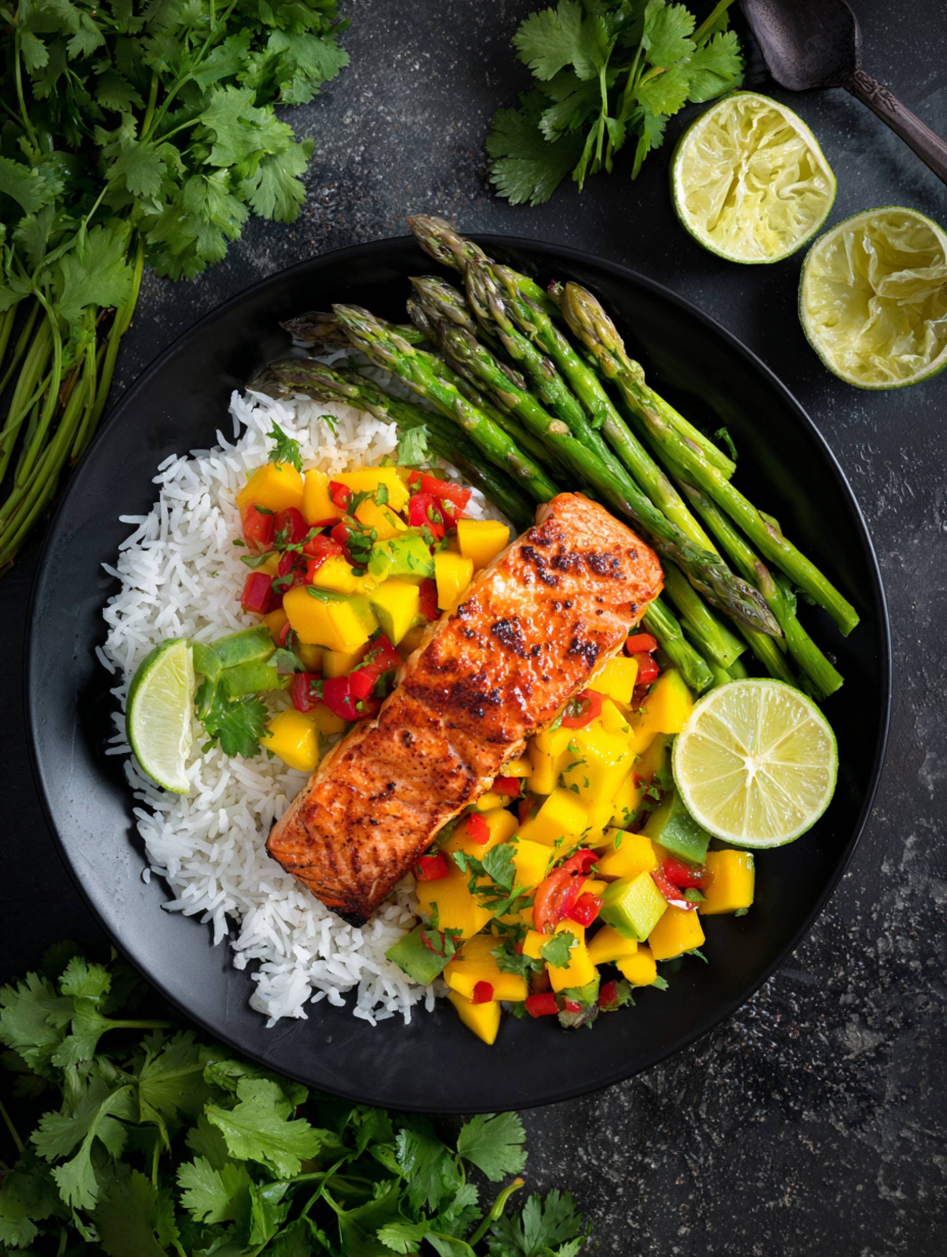 Mango Salsa Salmon Bowl