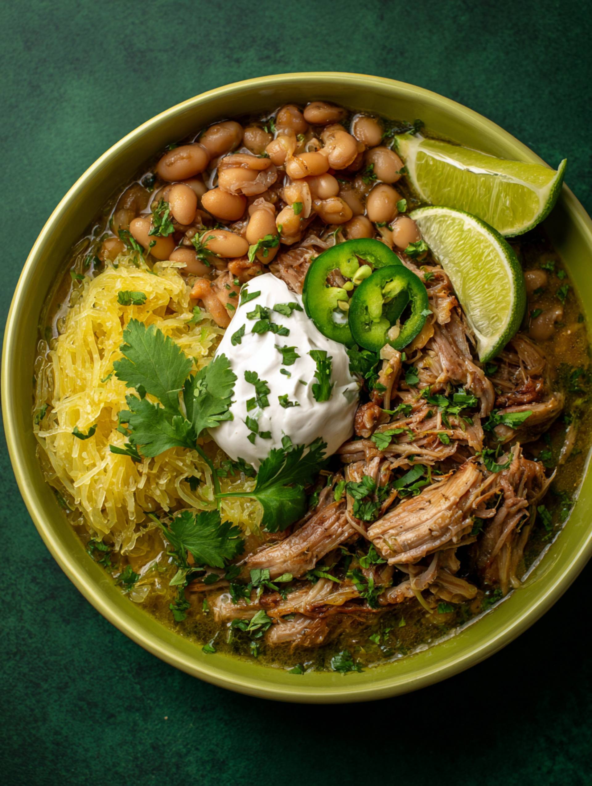 Chili Verde (Pulled Pork Green Chili Bowl) [LC]