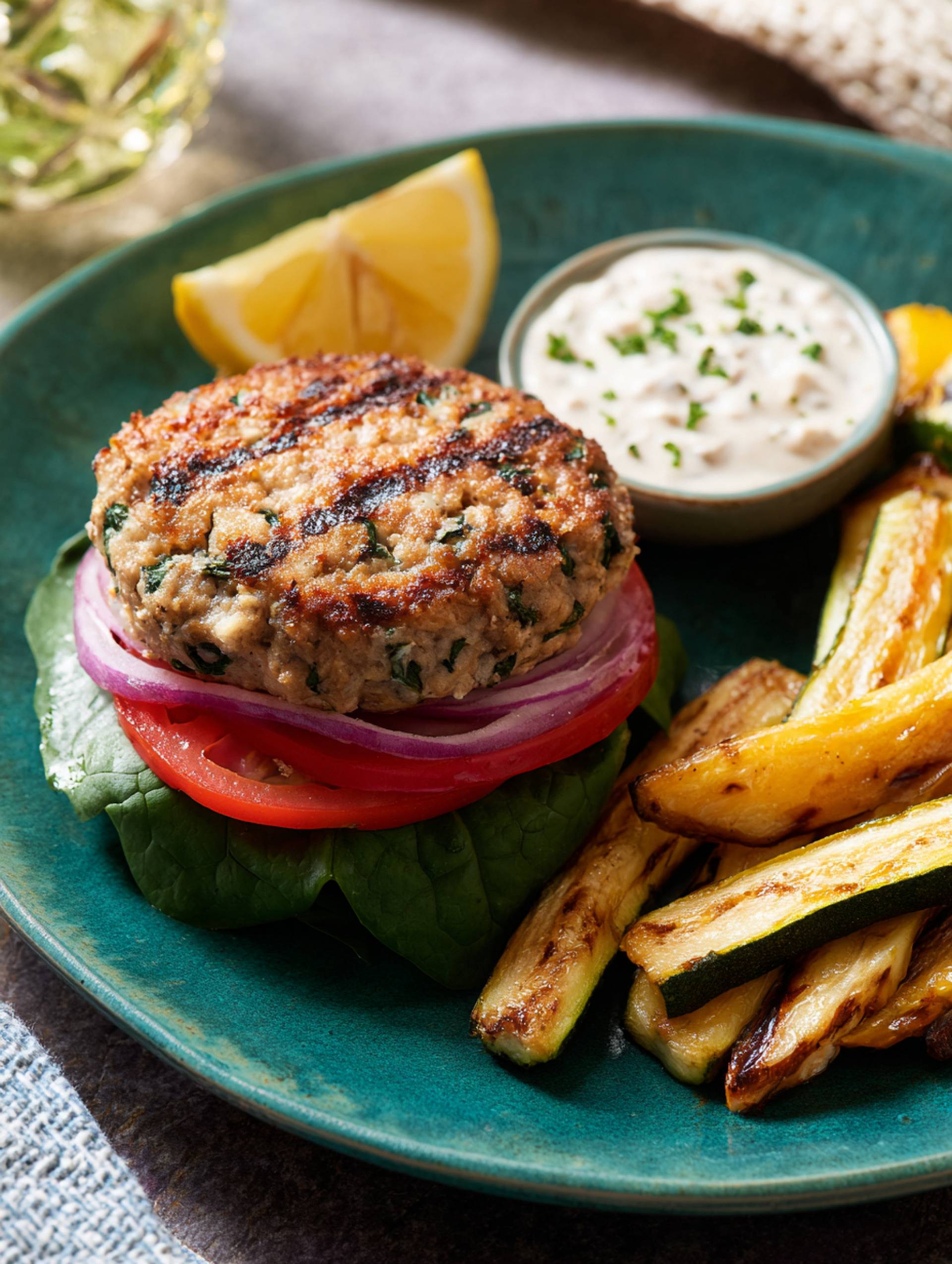 Spinach Feta Turkey Burgers [Low Carb]