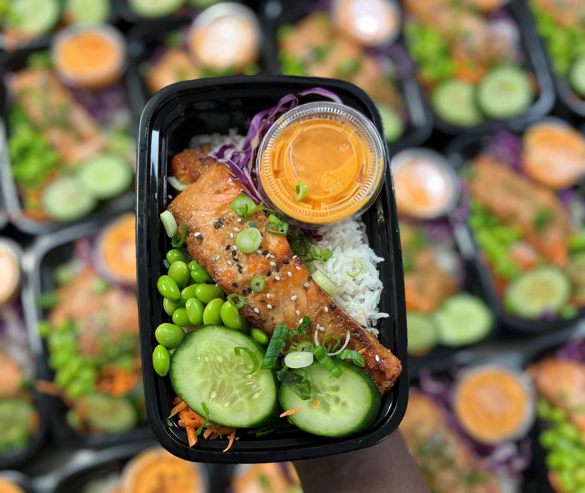 Asian Salmon Rice Bowl