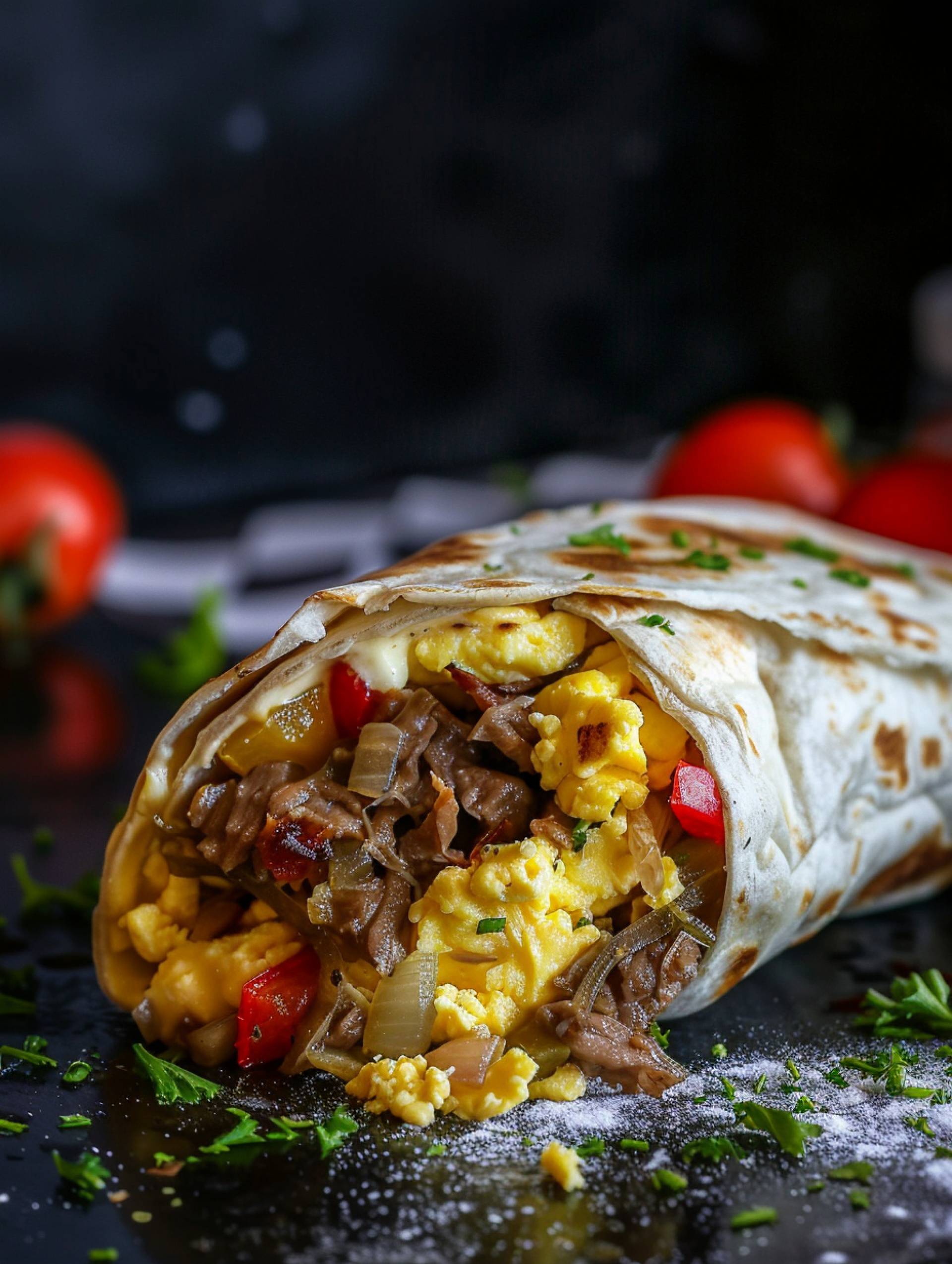 Cheesesteak Breakfast Burrito