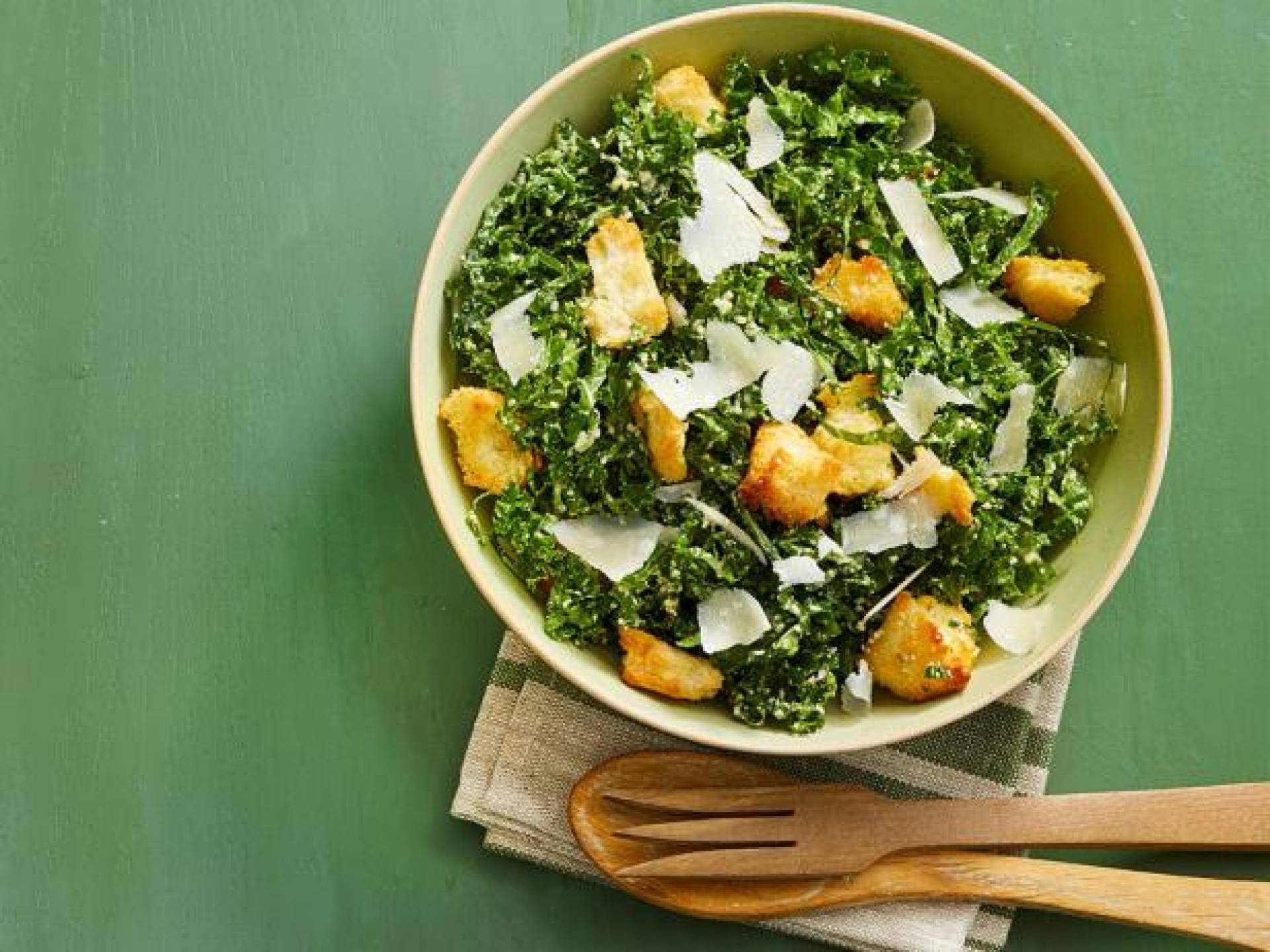 Kale Caesar Chicken Salad