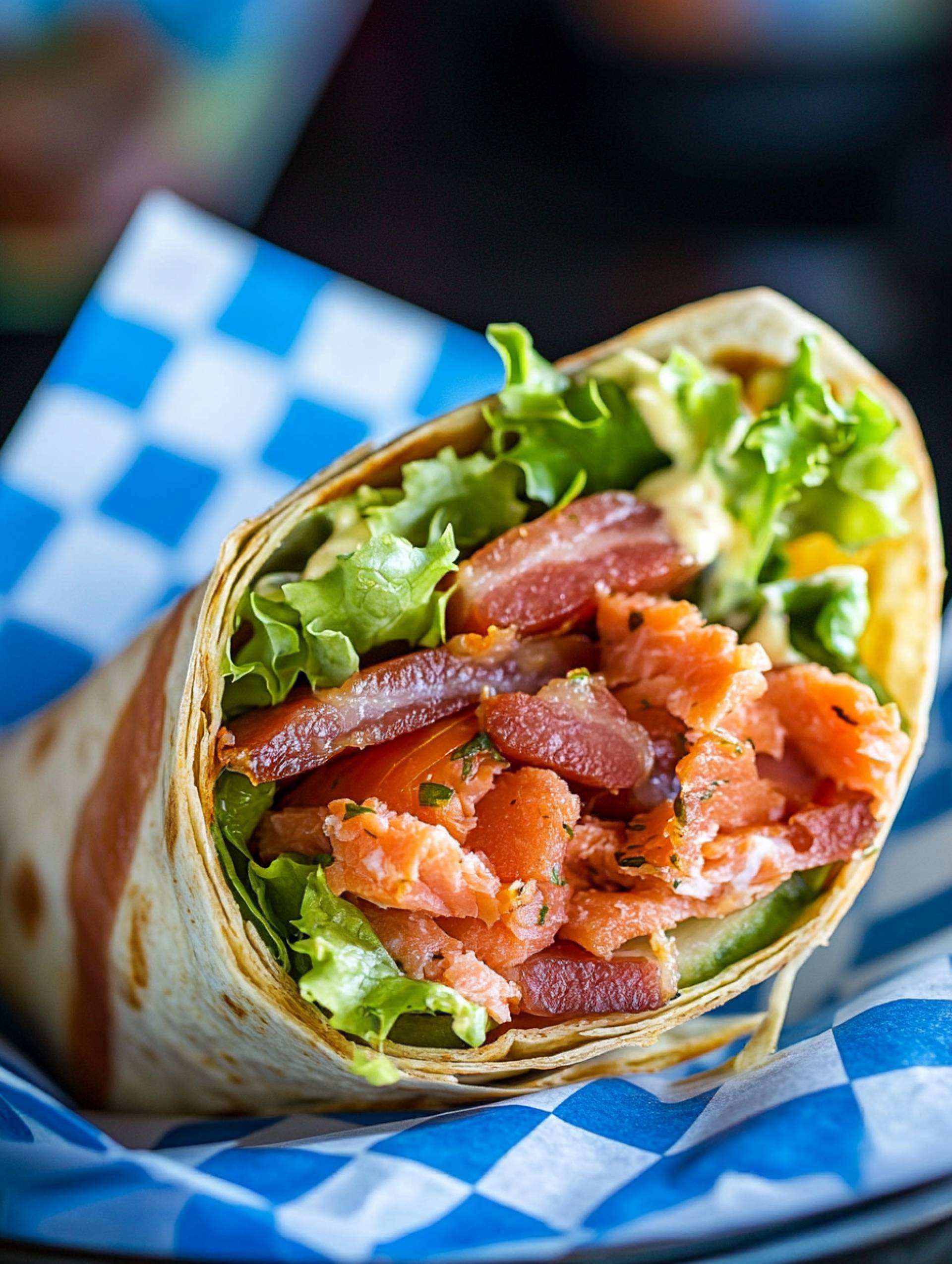 Salmon BLT Wrap