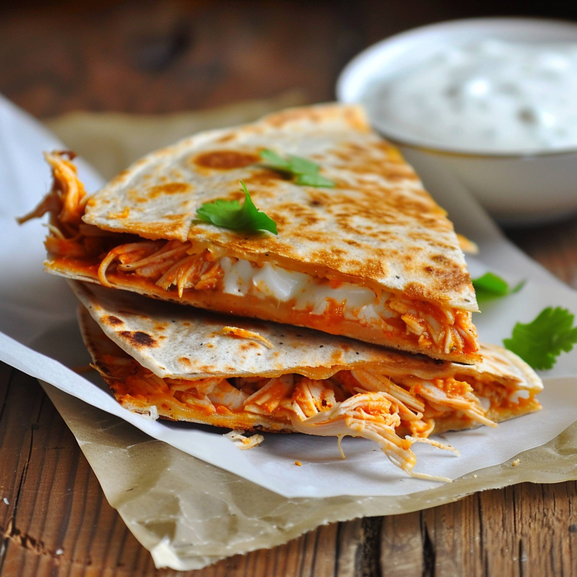 Buffalo Chicken Quesadillas